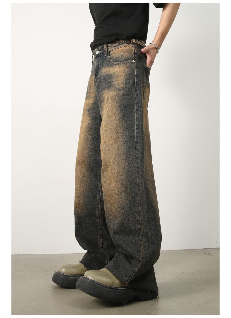 Japanese Brand Japanese retro washed distressed loose wide-leg jeans Size US 32 / EU 48 - 4 Thumbnail