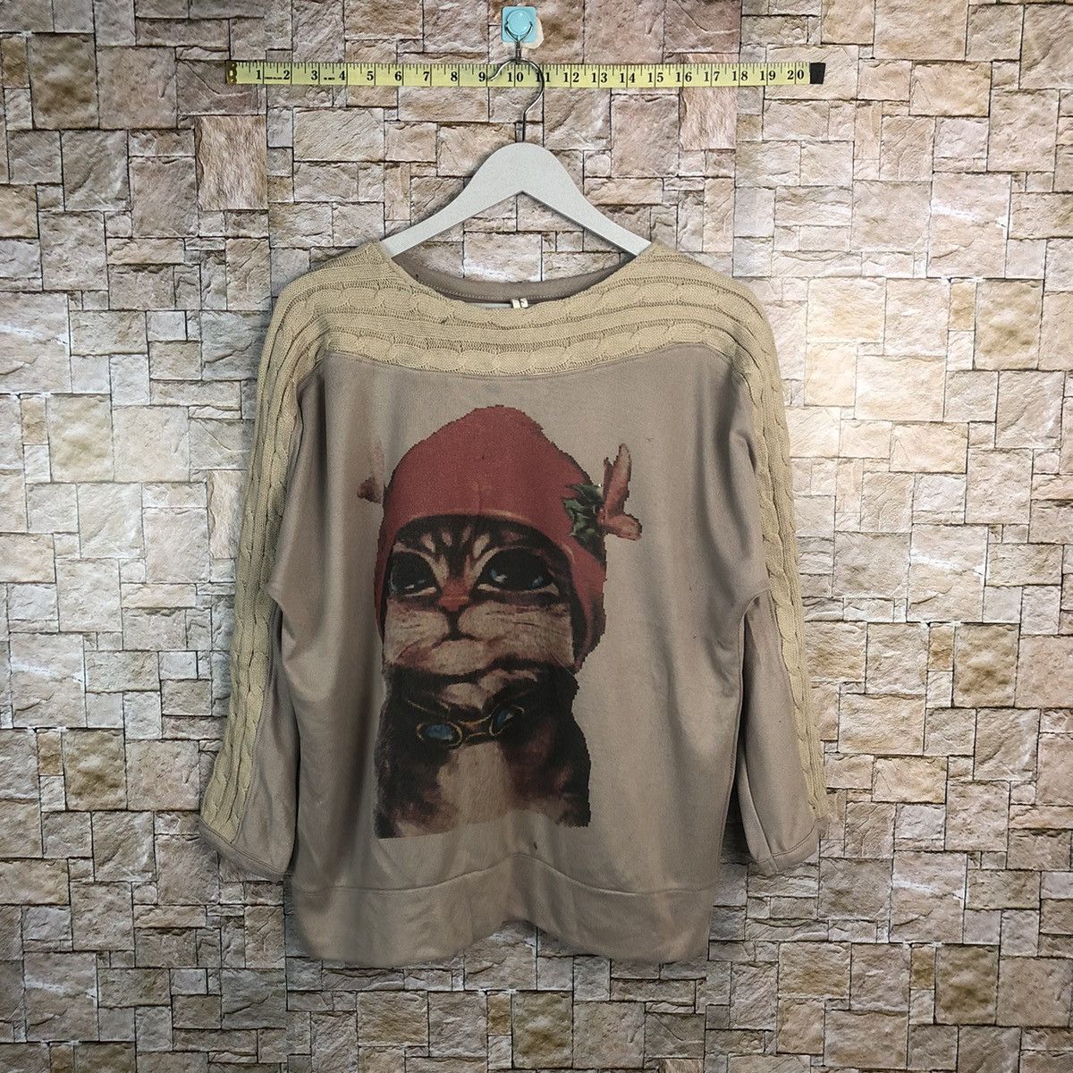 Homespun Knitwear Stulish Thief cat vintage Brown Knitwear #A39 Size L / US 10 / IT 46 - 1 Thumbnail