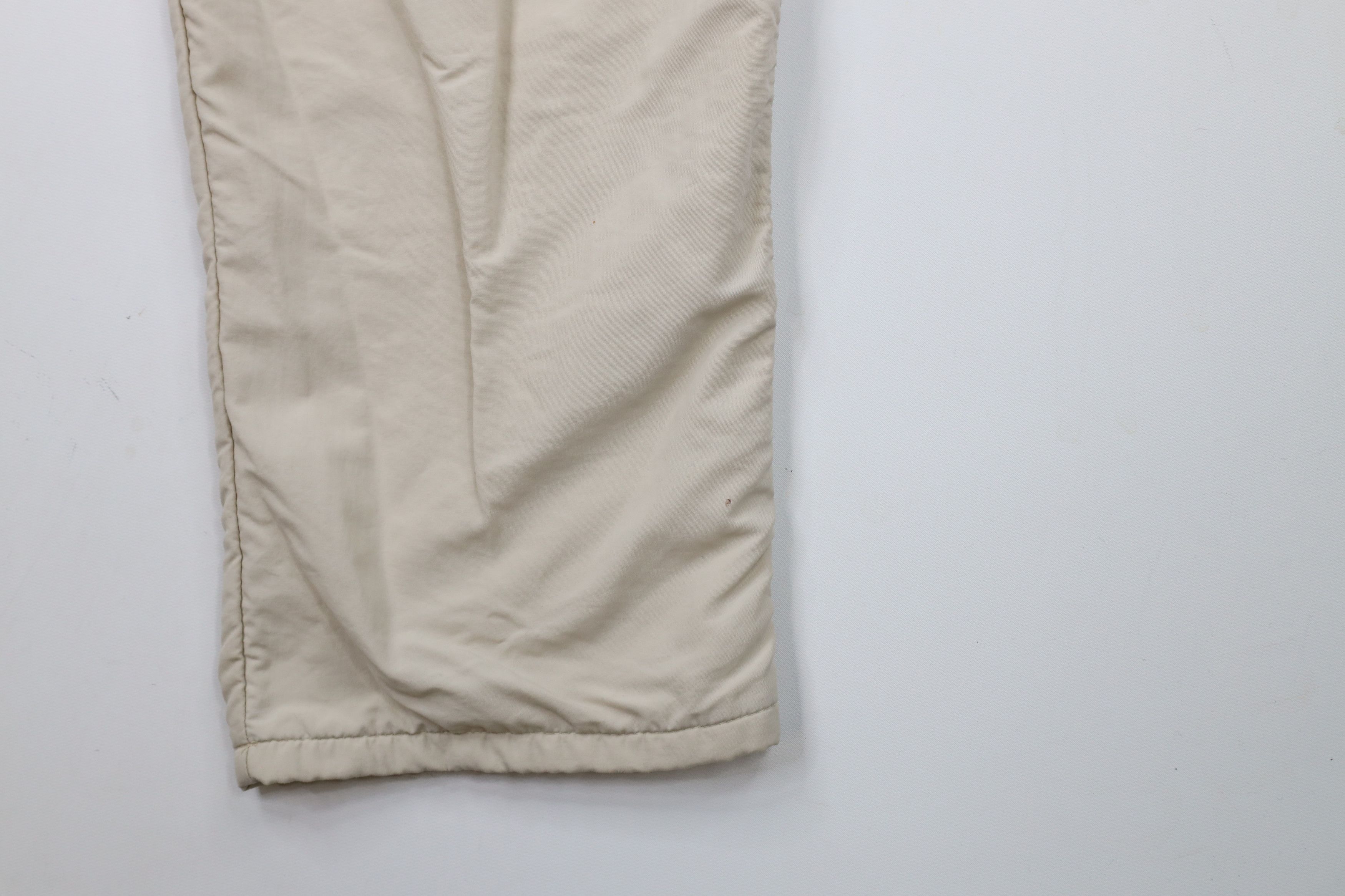 Lands' End × Vintage Vintage 90s Lands End Lined Windbreaker Pants Beige USA Size 38" / US 16 / IT 52 - 15 Thumbnail