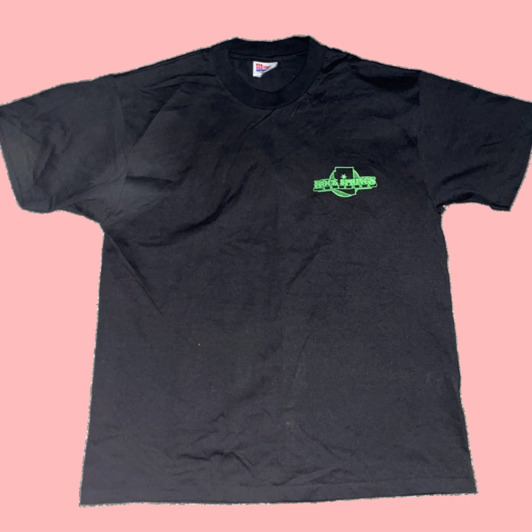 Hanes VINTAGE Hanes Black Rocksprings Arizona Neon T-Shirt Mens Large Size US L / EU 52-54 / 3 - 2 Thumbnail