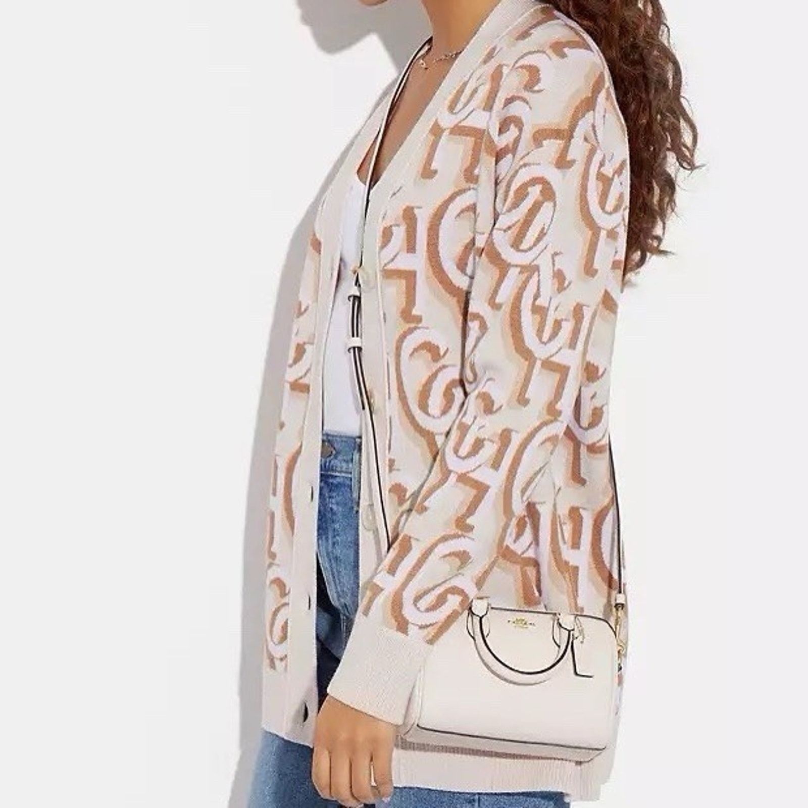 Coach NWT Coach Crossgrain Mini Rowan Crossbody CH157 Chalk Size ONE SIZE - 7 Thumbnail