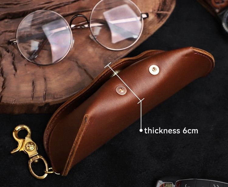 Leather Handmade Sunglasses Pouch Bag Size ONE SIZE - 3 Thumbnail