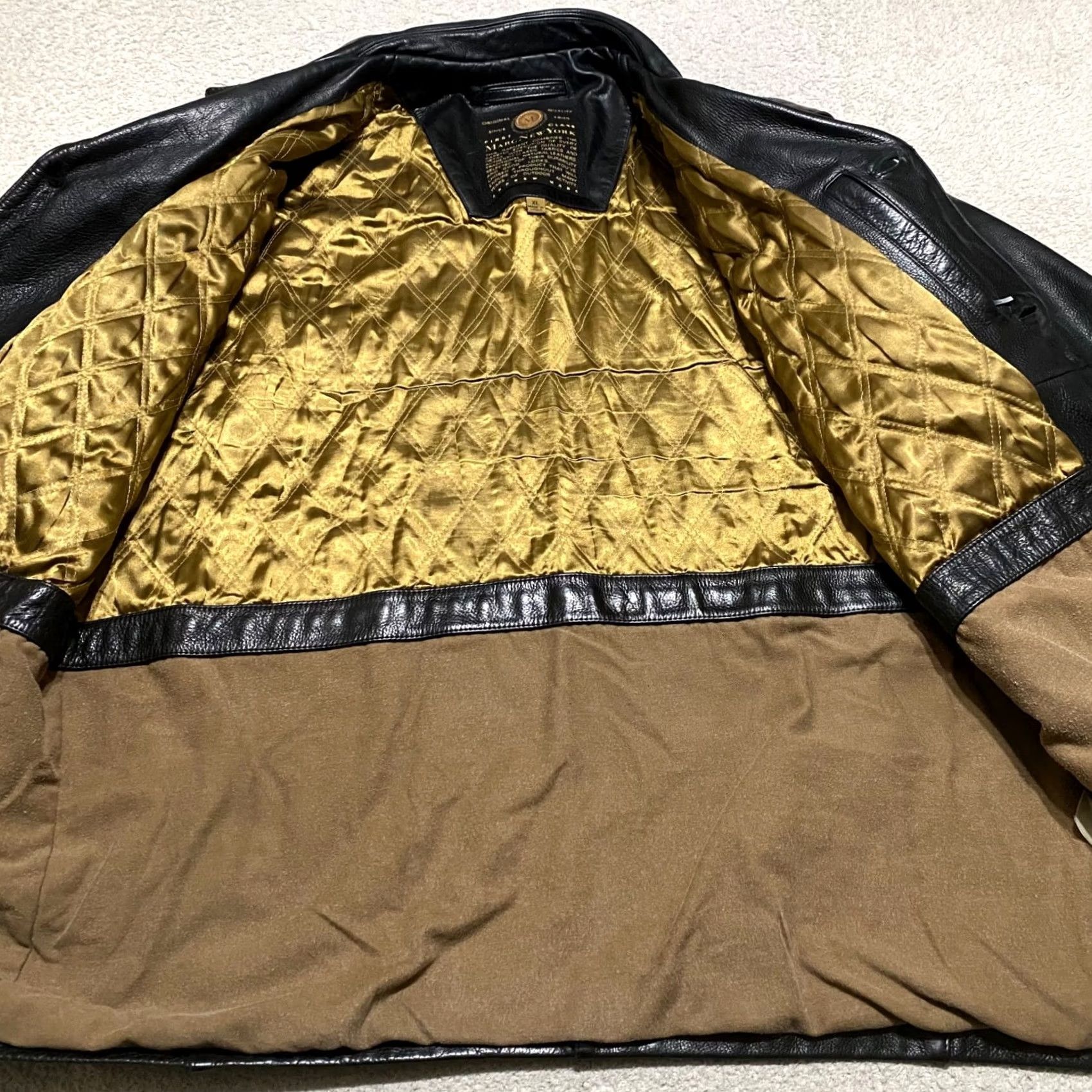 Vintage Marc New York Jacket Mens XL Black Leather Button Front Pockets Lined Outdoor Size US XL / EU 56 / 4 - 6 Thumbnail
