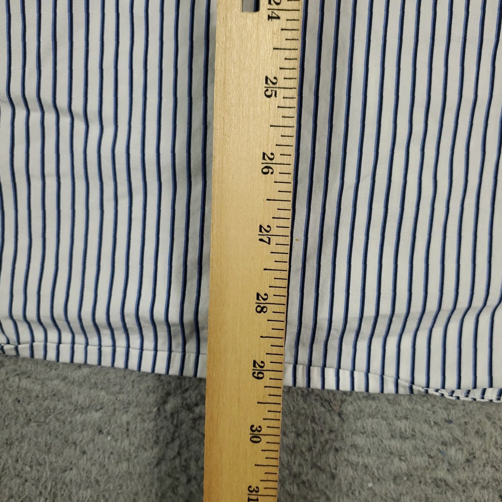 Ralph Lauren VINTAGE Ralph Lauren Dress Shirt Mens 15.5 Long Sleeve Blue White Striped Button-Down Business Casual Formal Size 40R - 5 Thumbnail