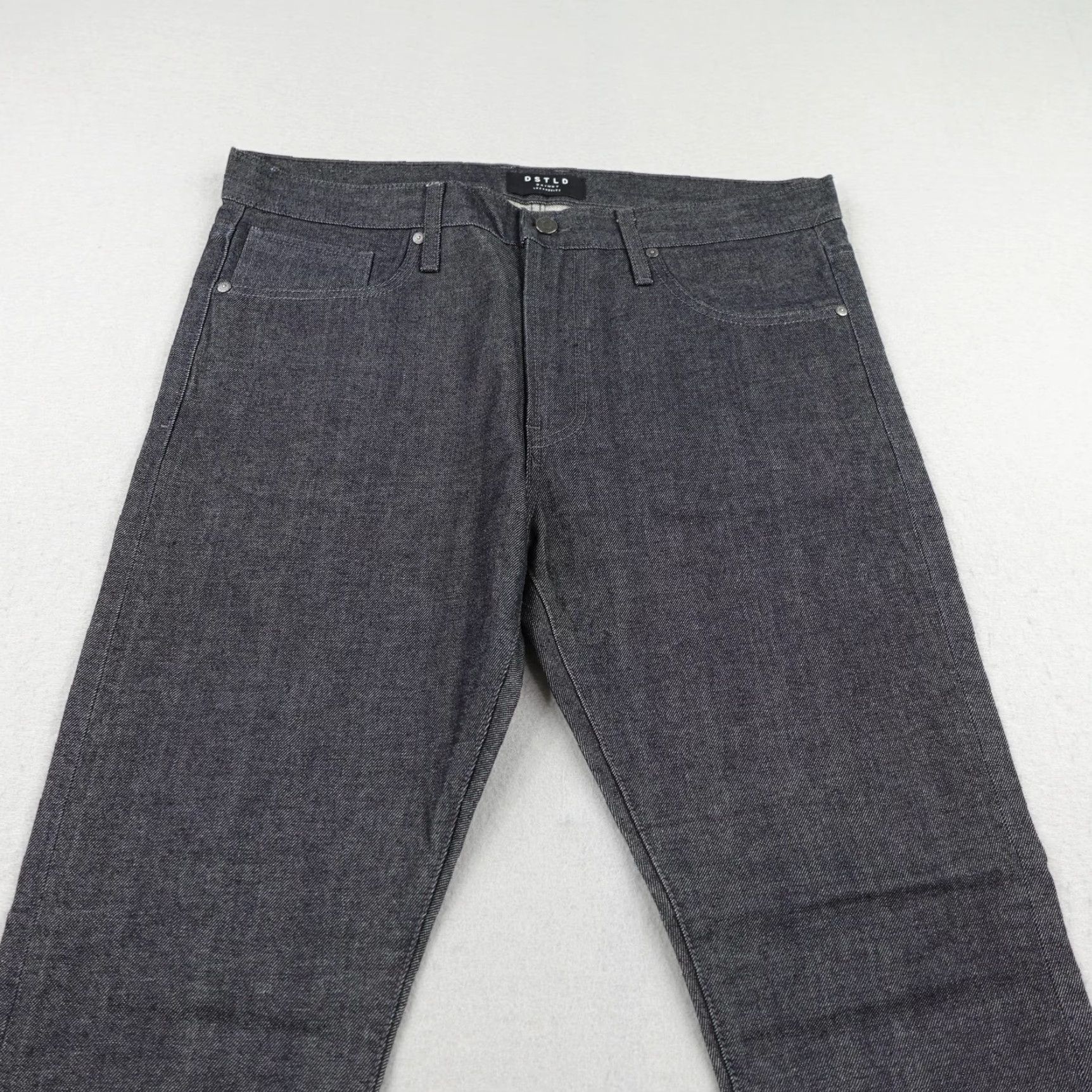Denime DSTLD Jeans Mens 36x32 Skinny Fit Selvedge Denim Charcoal Gray Inseam 32 Waist 36 Mens Size US 36 / EU 52 - 2 Thumbnail