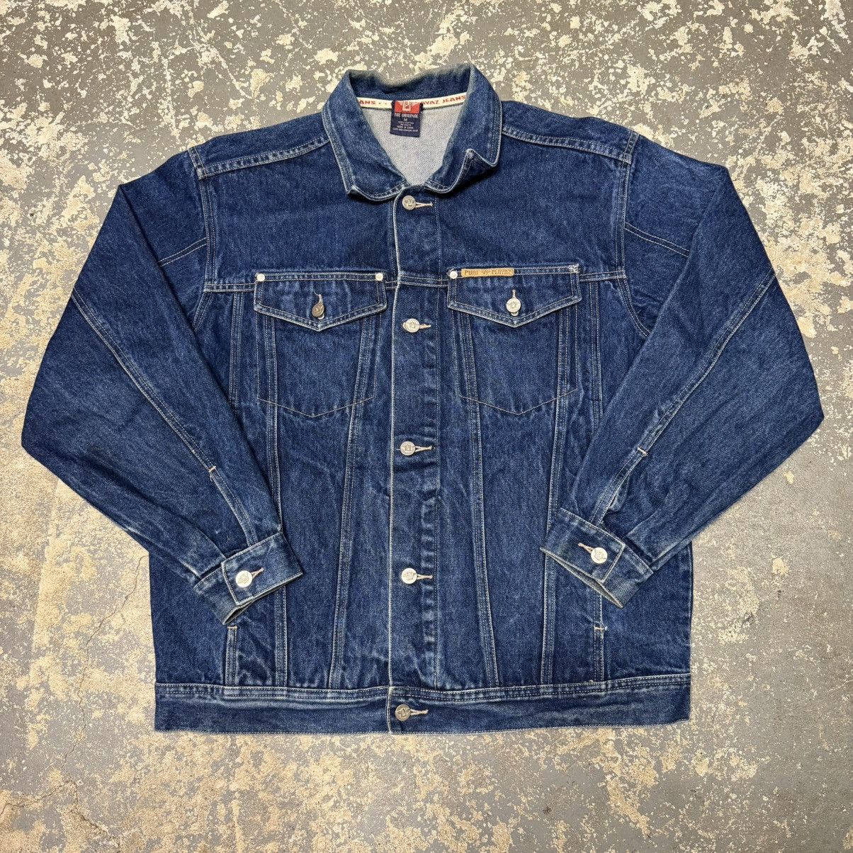 Levi's Vintage Pure Player Y2K Denim Trucker Jacket USA Dark Wash Size US M / EU 48-50 / 2 - 1 Thumbnail