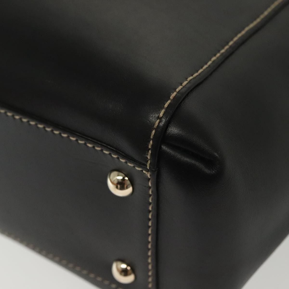 Gucci GUCCI Tote Bag Leather Gold Black Size ONE SIZE - 15 Thumbnail