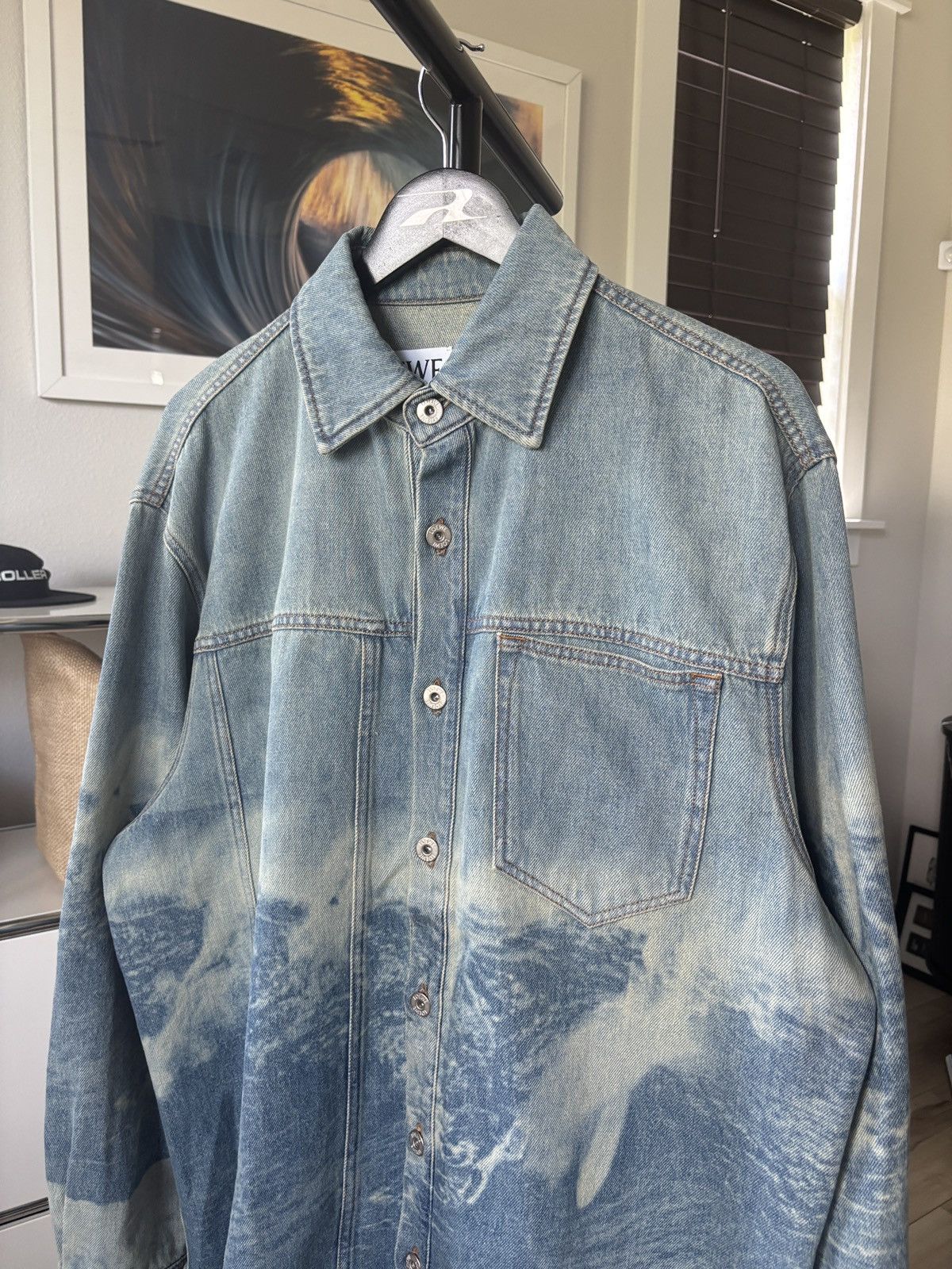 Loewe 🏄🏼‍♂️ LOEWE BLUE DENIM SURF WAVE SHIRT Size US XL / EU 56 / 4 - 4 Thumbnail