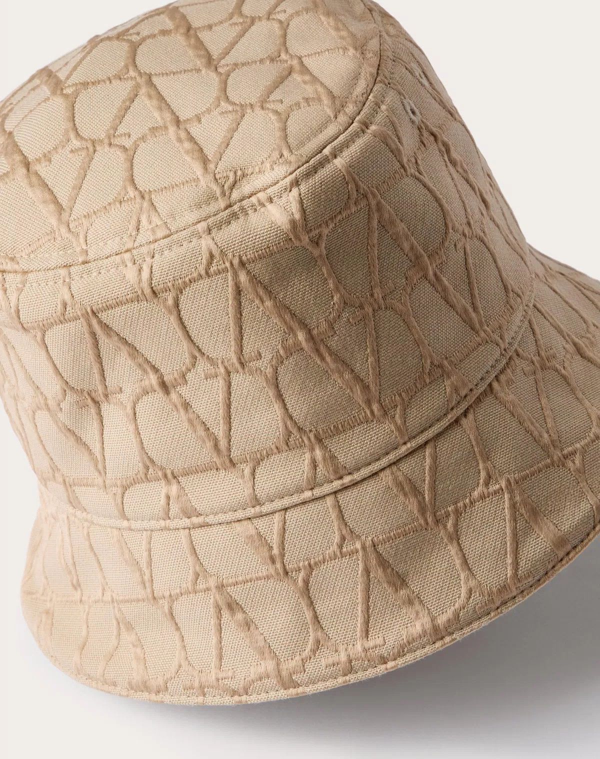 Valentino oc11z0725 Size:58/ Iconographe Cotton Bucket Hat in Beige Size ONE SIZE - 4 Thumbnail
