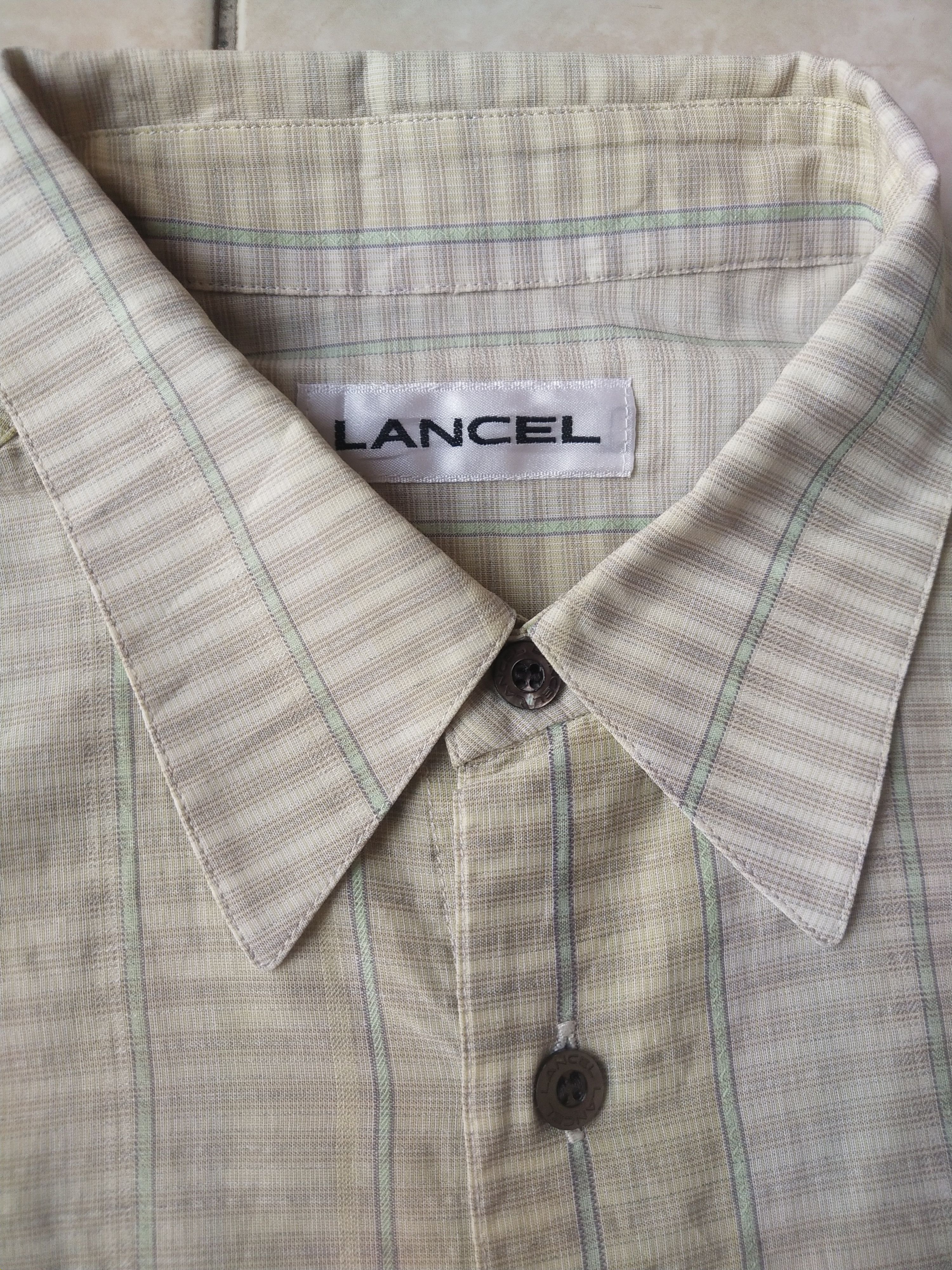 Lancel Vintage 90s Lancel Paris Striped Cotton Shirt Made In Japan Size US L / EU 52-54 / 3 - 3 Thumbnail