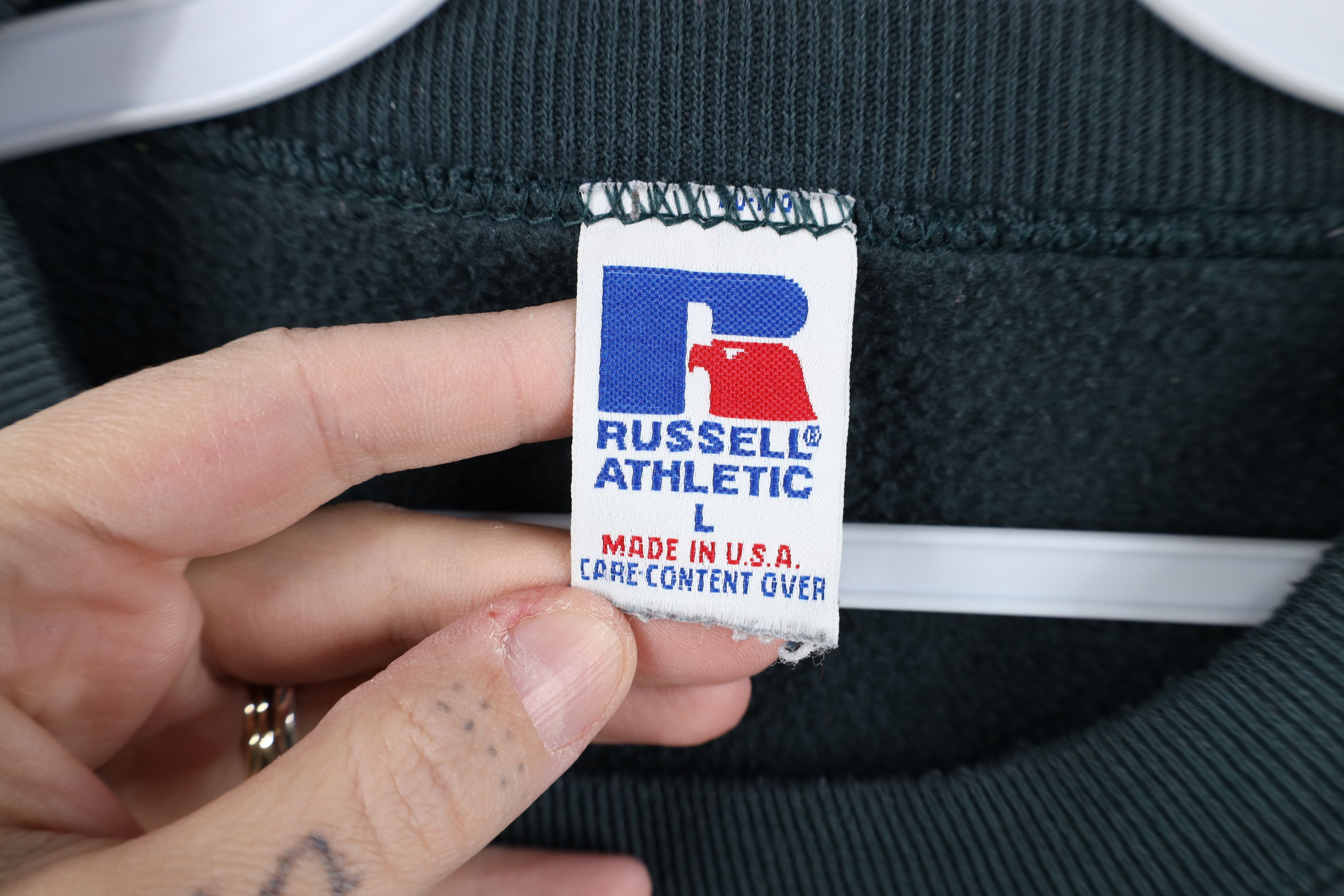Russell Athletic Vintage 90s Russell Athletic Crewneck Sweatshirt Green USA Size US L / EU 52-54 / 3 - 6 Thumbnail