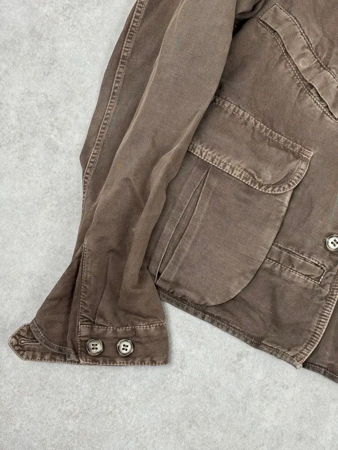 Prada 2000s Prada Light Brown Cotton Linen Cargo Jacket Size M / US 6-8 / IT 42-44 - 10 Thumbnail