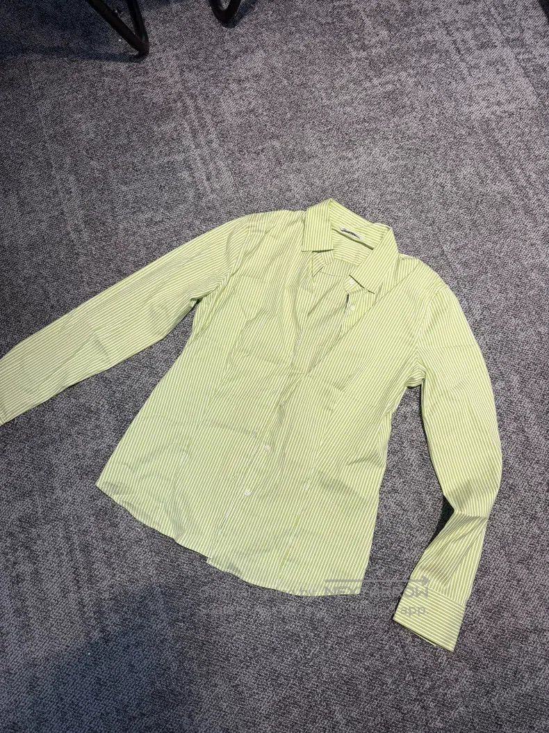 Loro Piana Loro Piana Green striped shirt Size M / US 6-8 / IT 42-44 - 1 Thumbnail