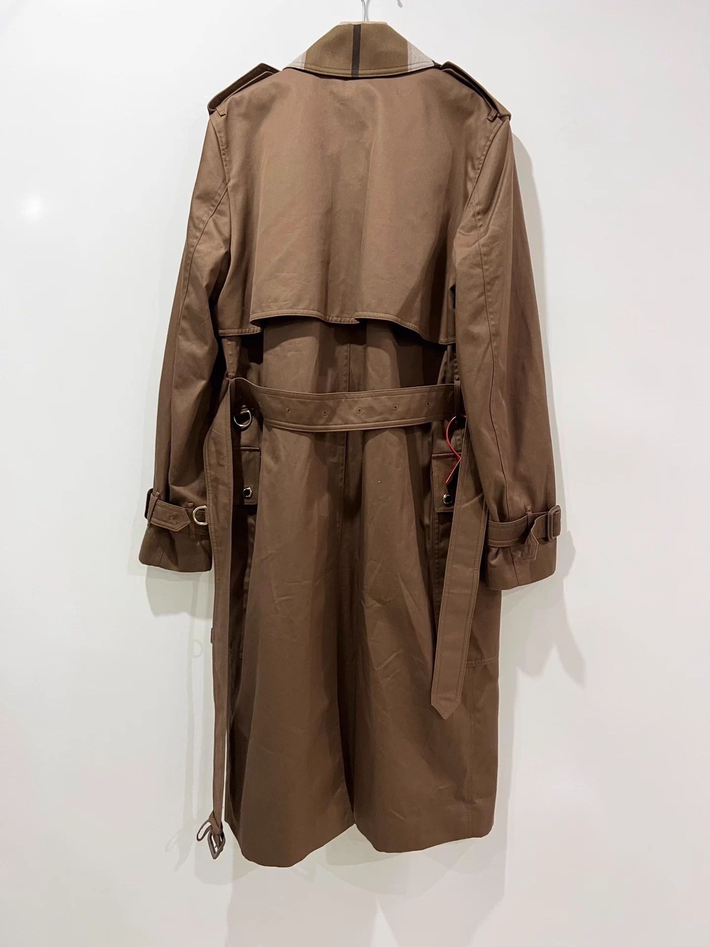 Burberry BURBERRY Tan Wool Check Panel Coat UK8 MINT Size S / US 4 / IT 40 - 3 Thumbnail