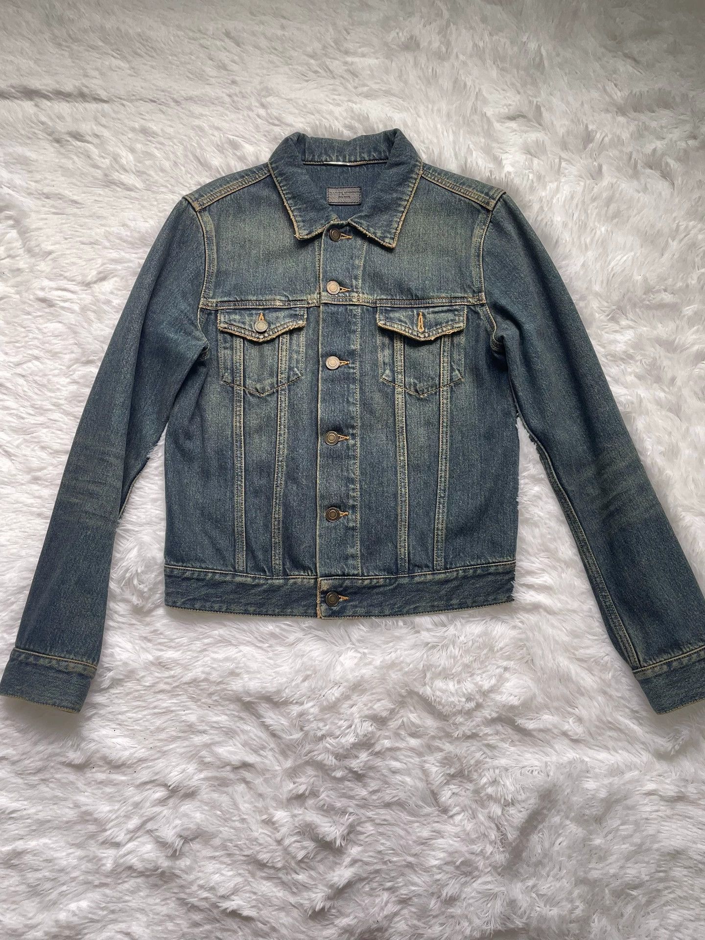 Saint Laurent Paris Saint Laurent Paris Wash and make old denim jacket Size US XS / EU 42 / 0 - 1 Thumbnail