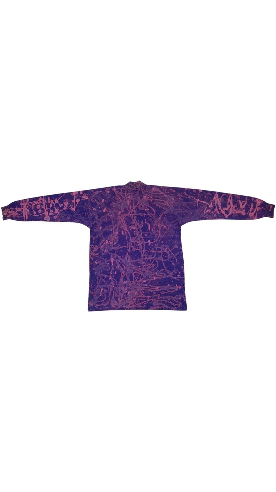 Asics 🔥LASTDROP🔥 Vintage 90s Asics Acid Dyed Mock Neck Sweatshirt Size US XL / EU 56 / 4 - 4 Thumbnail