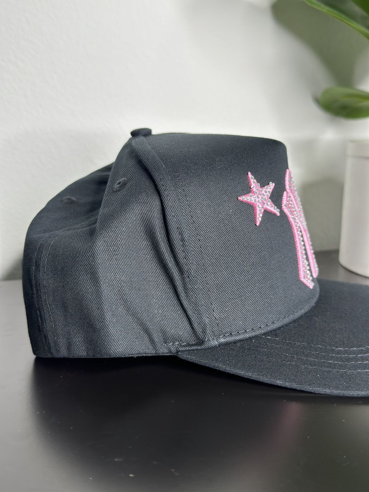 HELLSTAR Hellstar Studios NY Rhinestone Hat Black Pink | Grailed