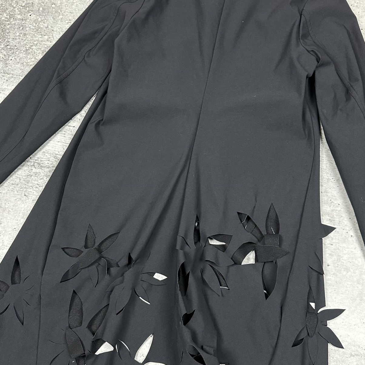 Rundholz Rundholz Black Label Coat Flower Cutouts Black Nylon Women Size S / US 4 / IT 40 - 12 Thumbnail