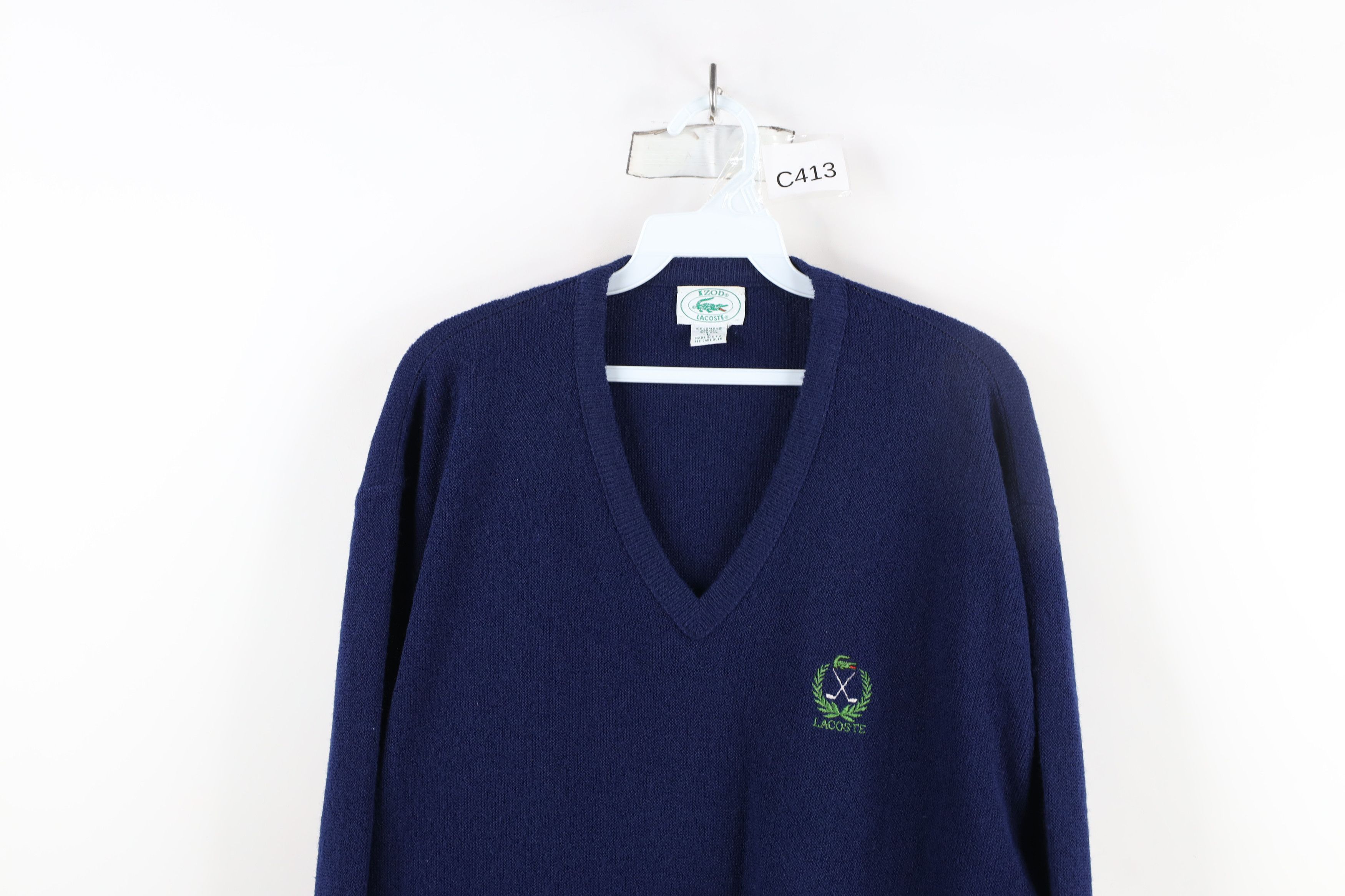 Lacoste × Vintage Vintage 80s Izod Lacoste Croc Logo Golf Knit Sweater USA Size US L / EU 52-54 / 3 - 2 Thumbnail