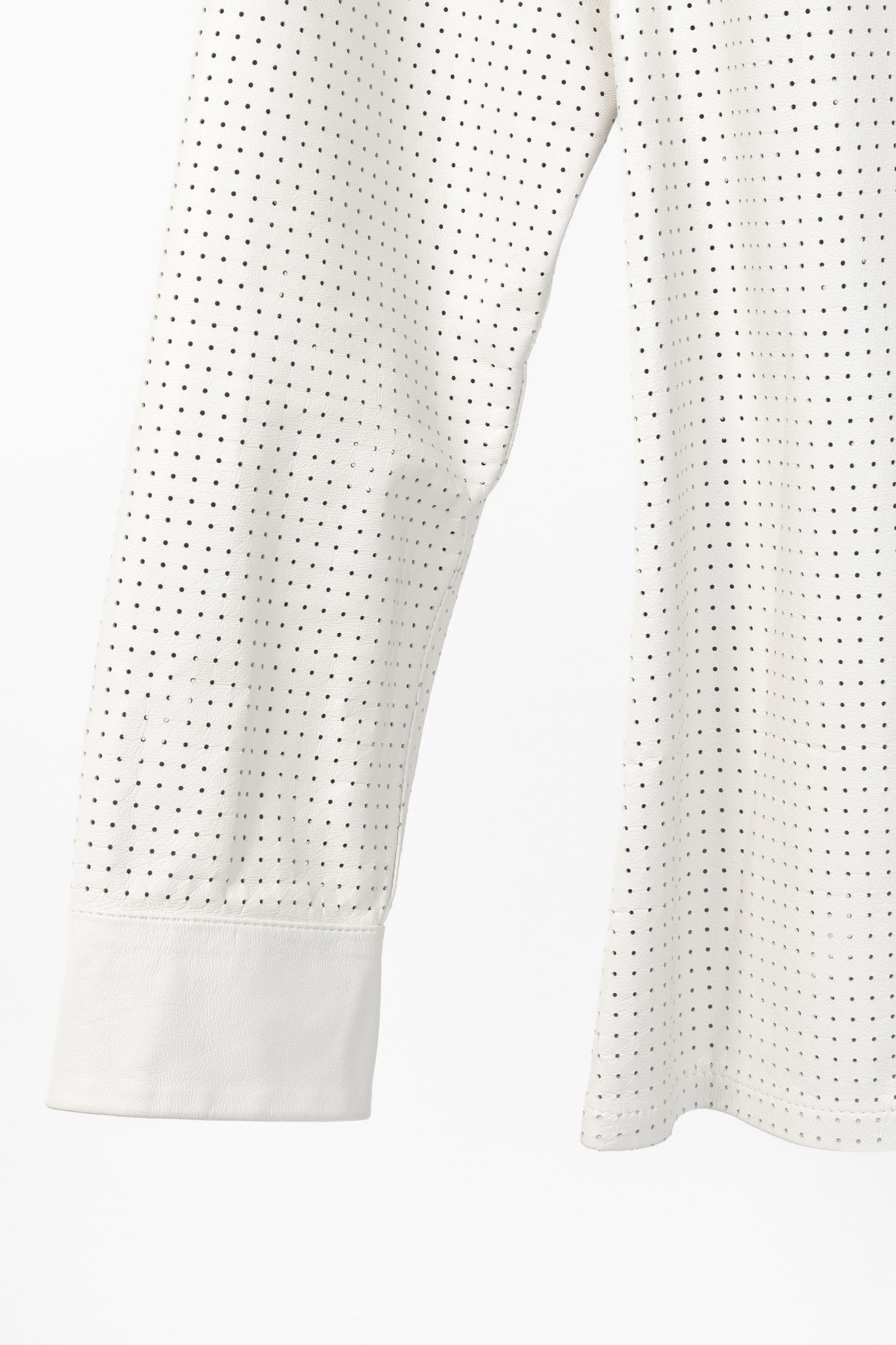 Other Lorena Antoniazzi Perforated Leather Snap-Closure Shacket Size M / US 6-8 / IT 42-44 - 6 Thumbnail