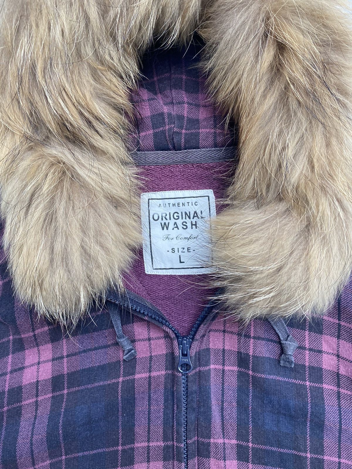 Hysteric Glamour × If Six Was Nine × Le Grande Bleu (L.G.B.) Fur Hoodie Tartan Japanese Brand Original Wash Uniqlo Size US L / EU 52-54 / 3 - 3 Thumbnail