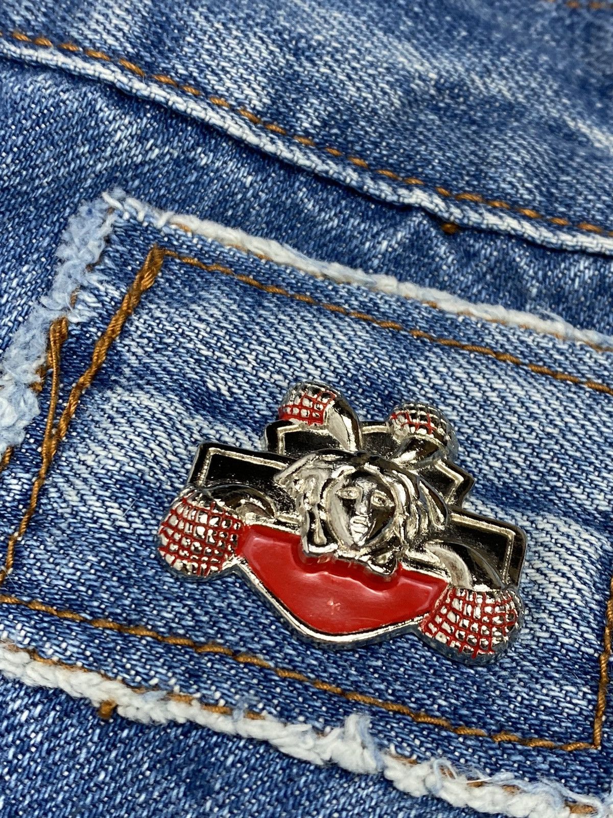Vintage 🔥LASTDROP🔥 Y2K L Low Rise Starfish Flared Denim Jeans Pants Size 32" / US 10 / IT 46 - 22 Thumbnail