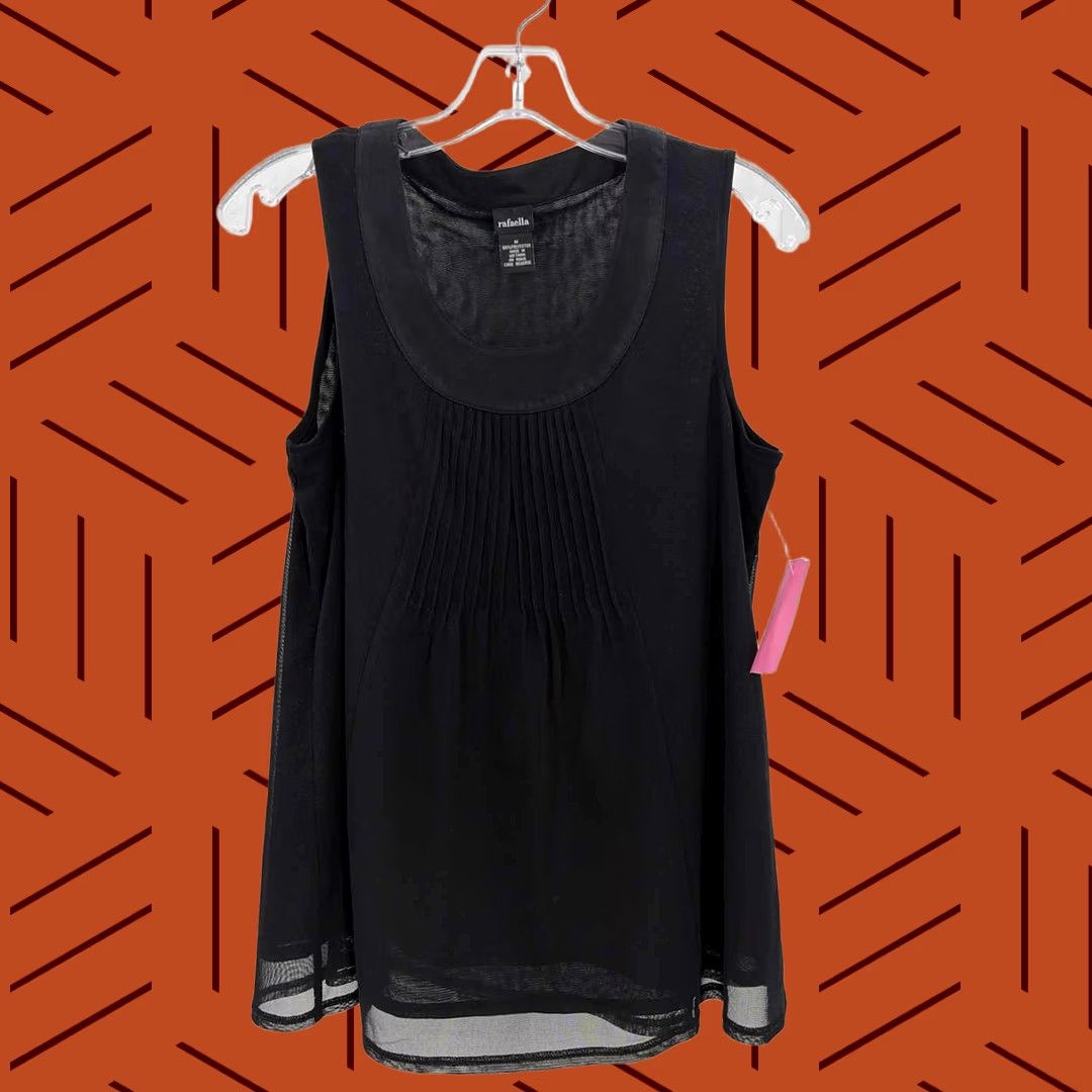 Vintage Rafaella Tank Top Black Size Medium Size M / US 6-8 / IT 42-44 - 1 Thumbnail