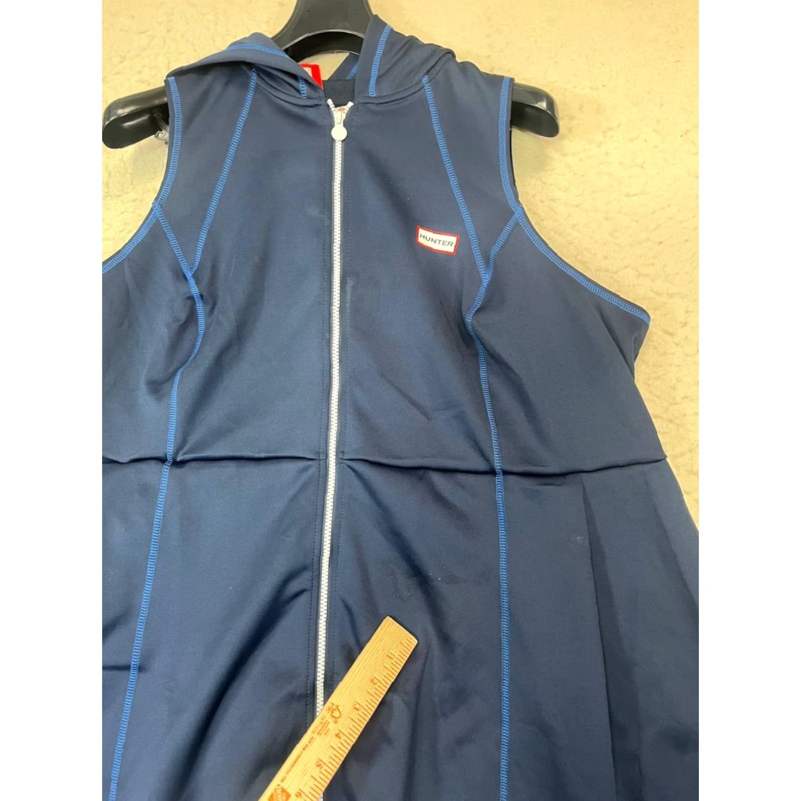 Hunter NWT Hunter Full Zip Sleeveless Hoodie Dress Womens 3X Navy Blue Collared Zip Jacket Dress Women's Sleeveless Short Zip Vest? Size XXL / US 16-18 / IT 52-54 - 7 Thumbnail