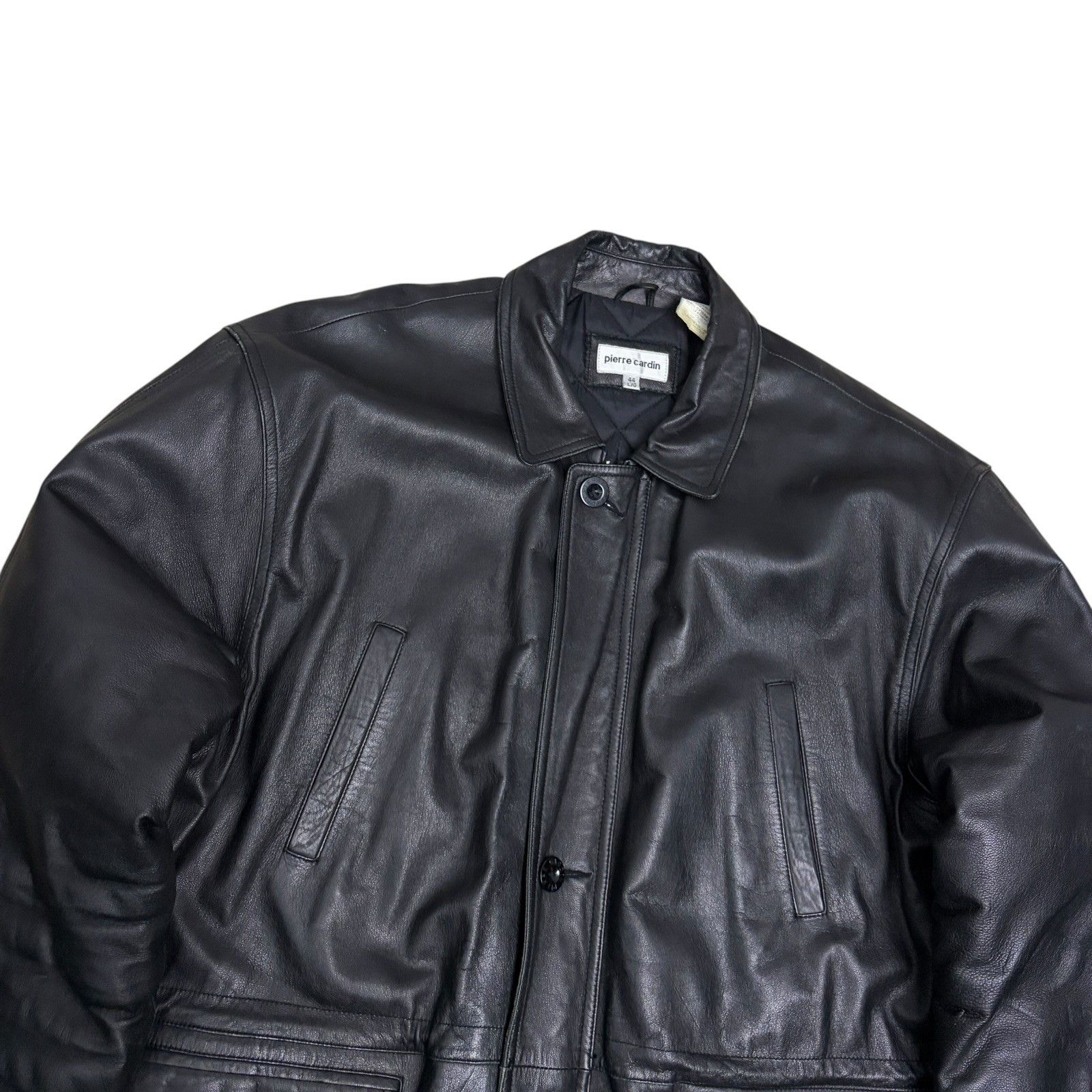 Pierre Cardin PIERRE CARDIN Leather Coat Vintage 90s Winter Jacket Large Size US L / EU 52-54 / 3 - 6 Thumbnail