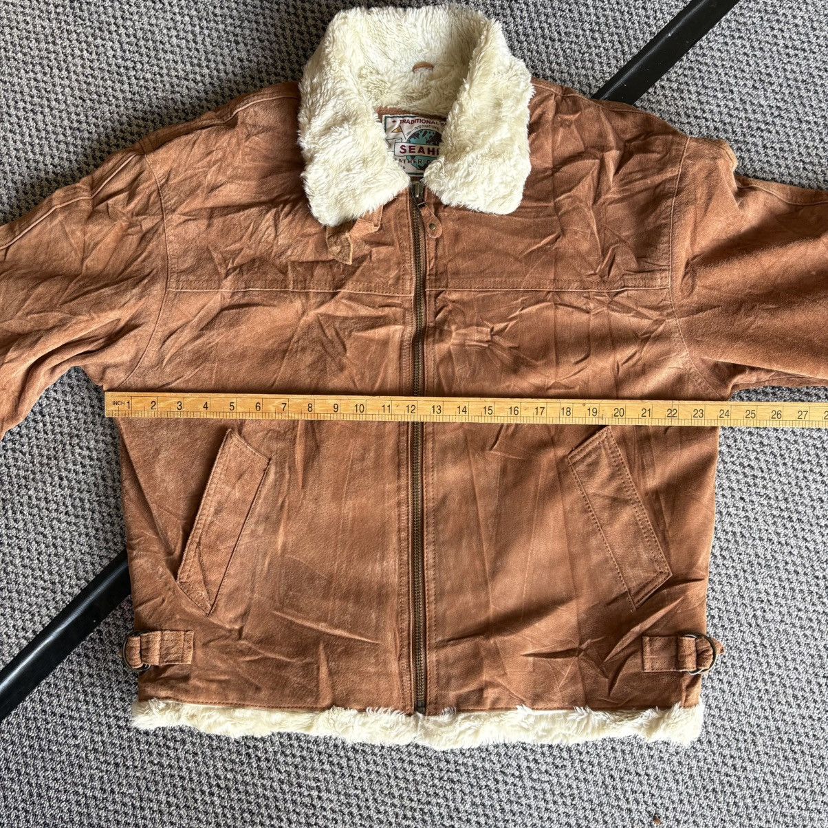 Genuine Leather Vintage Seahop Detroit Suede Leather Work Jacket Size L Size US L / EU 52-54 / 3 - 15 Thumbnail