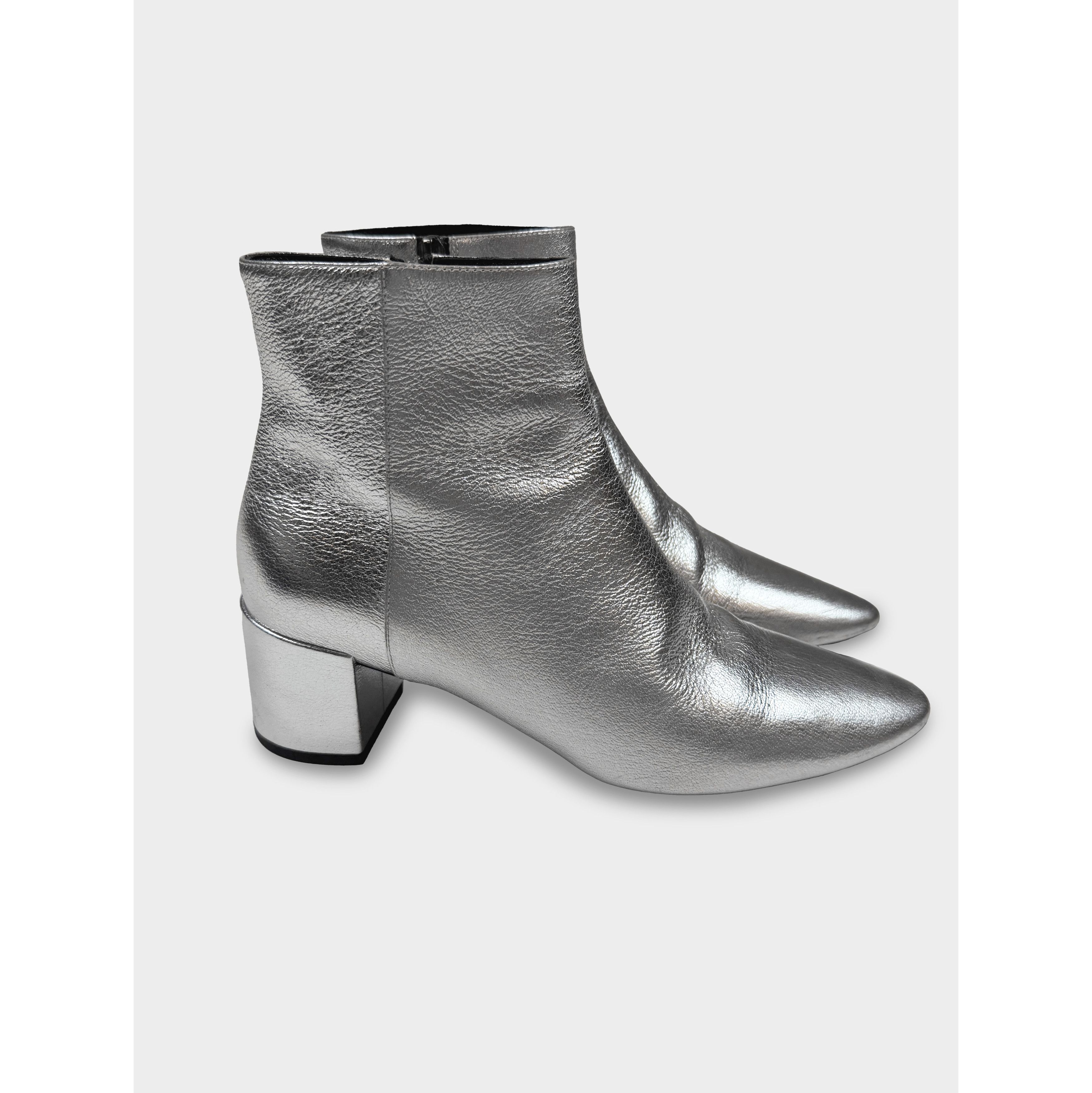 Saint Laurent Paris Saint Laurent metallic ankle boots Size US 7.5 / IT 37.5 - 5 Thumbnail