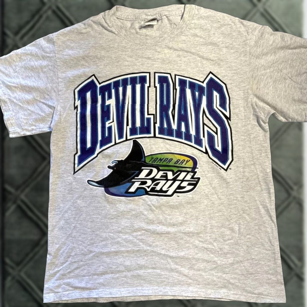 MLB VINTAGE 1998 MLB Tampa Bay Devil Rays Grey T-Shirt Medium Men M Gray Shirt Size US M / EU 48-50 / 2 - 1 Thumbnail