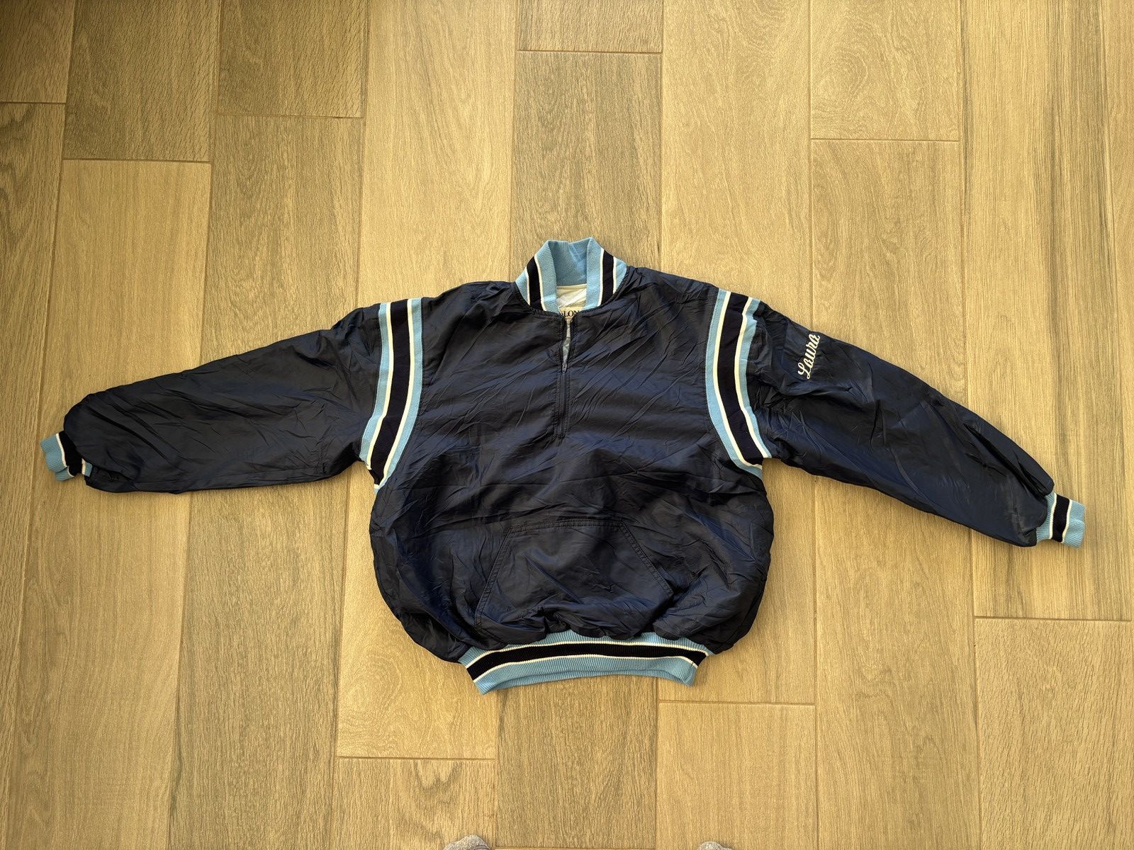 Delong Retro Bomber Jacket Size L / US 10 / IT 46 - 2 Thumbnail
