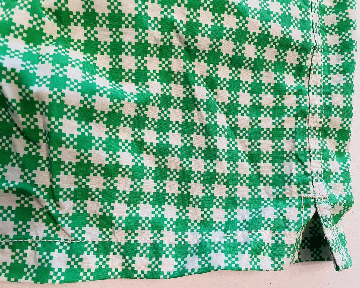 Kiton Kiton 🇮🇹 Green Gingham Check Logo Resort Swim Shorts Lg NWT Size US 36 / EU 52 - 12 Thumbnail