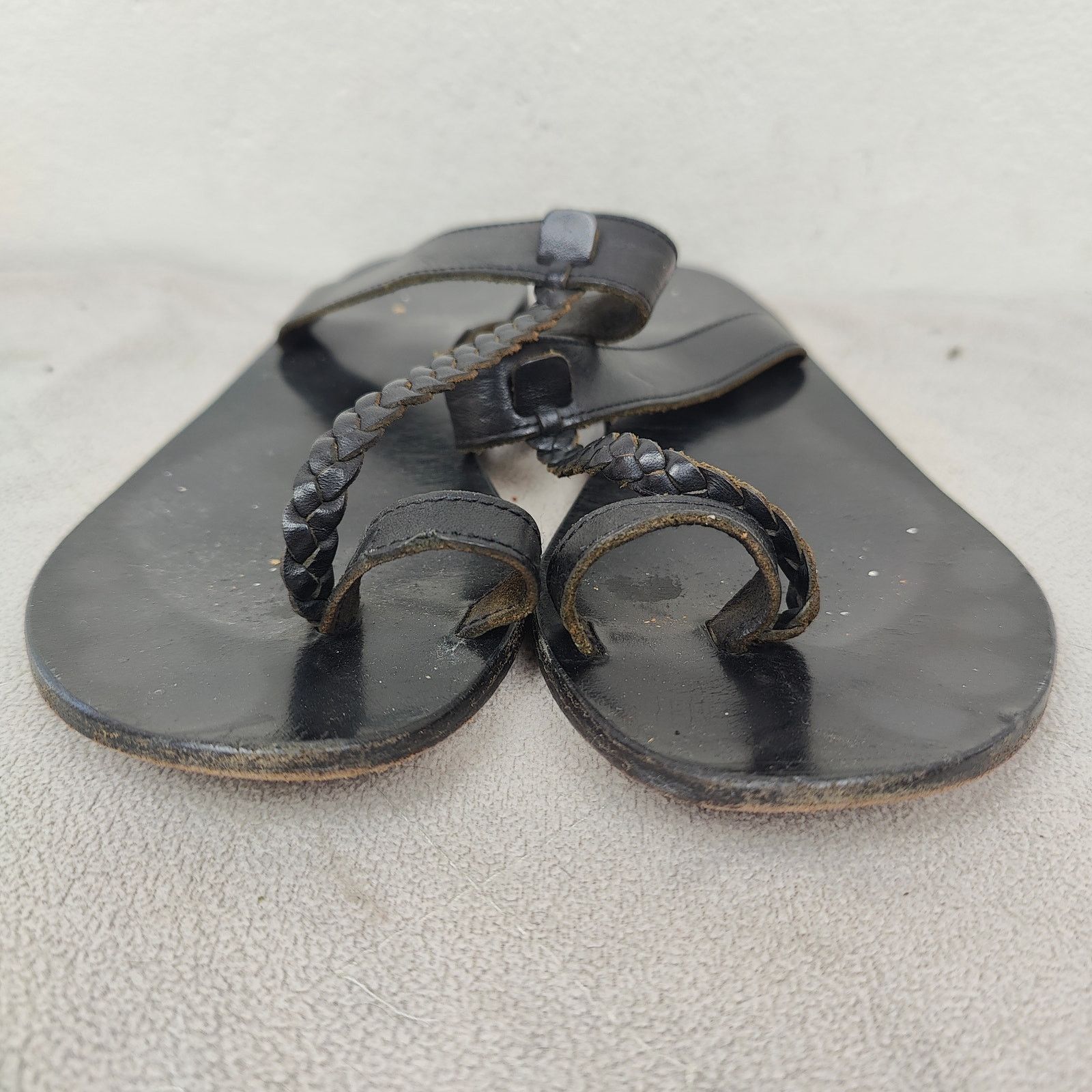 Ancient Greek Sandals Ancient Greek Sandals Melpomeni Womens 39 9 Black Leather Size US 9 / IT 39 - 2 Thumbnail