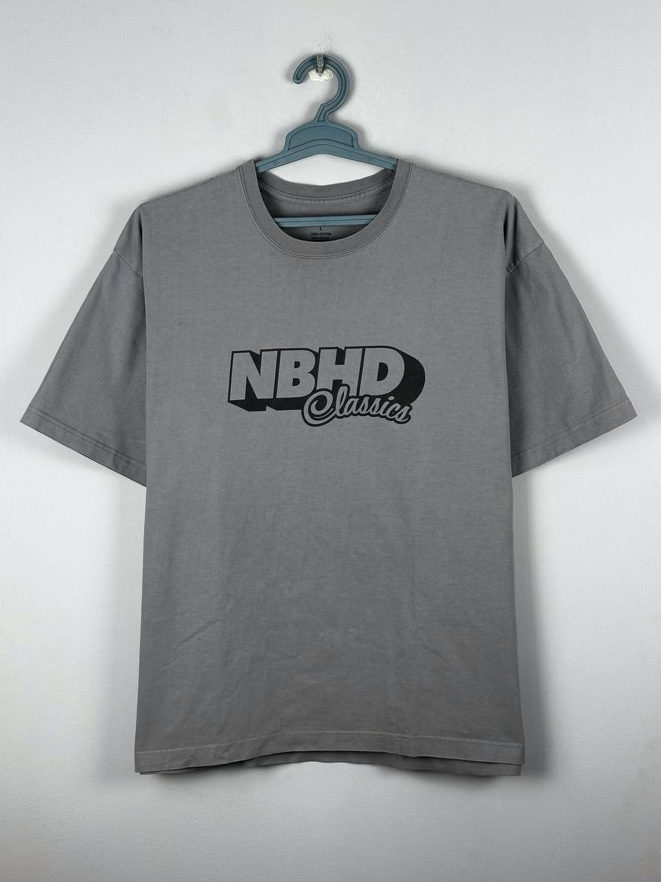 Neighborhood Neighborhood Grey Streetwear Big Logo T Shirt Size US L / EU 52-54 / 3 - 1 Thumbnail