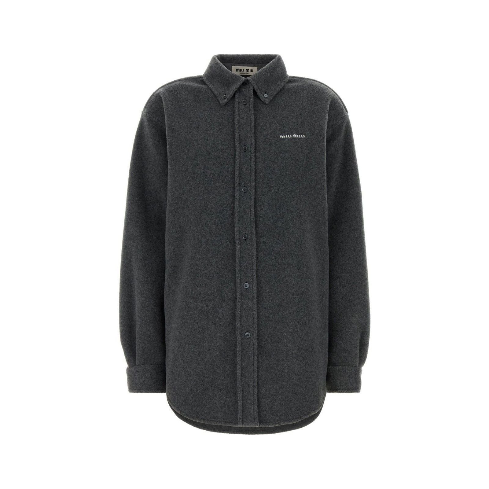 MIU MIU Gray Pille Oversize Shirt New & Authentic (Women's s