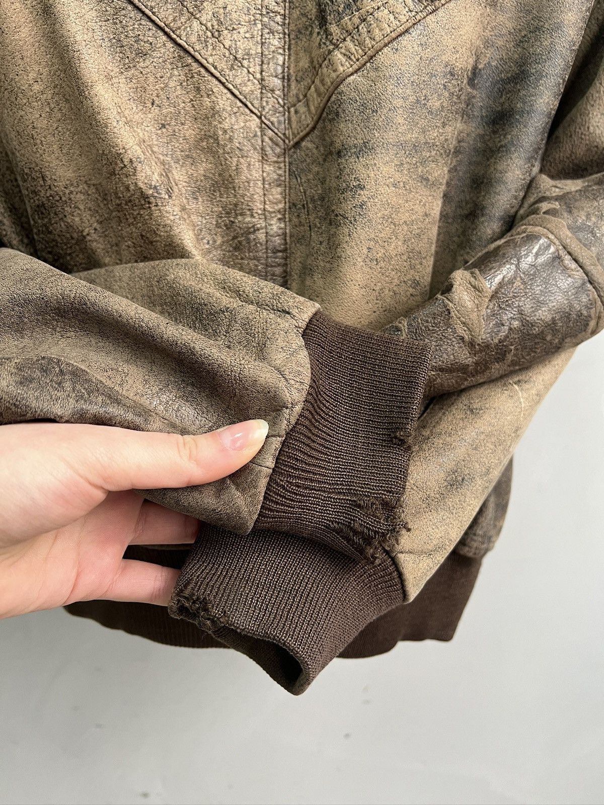 Schott Distressed Ma 1 leather bomber jacket balenciaga style Size US M / EU 48-50 / 2 - 8 Thumbnail