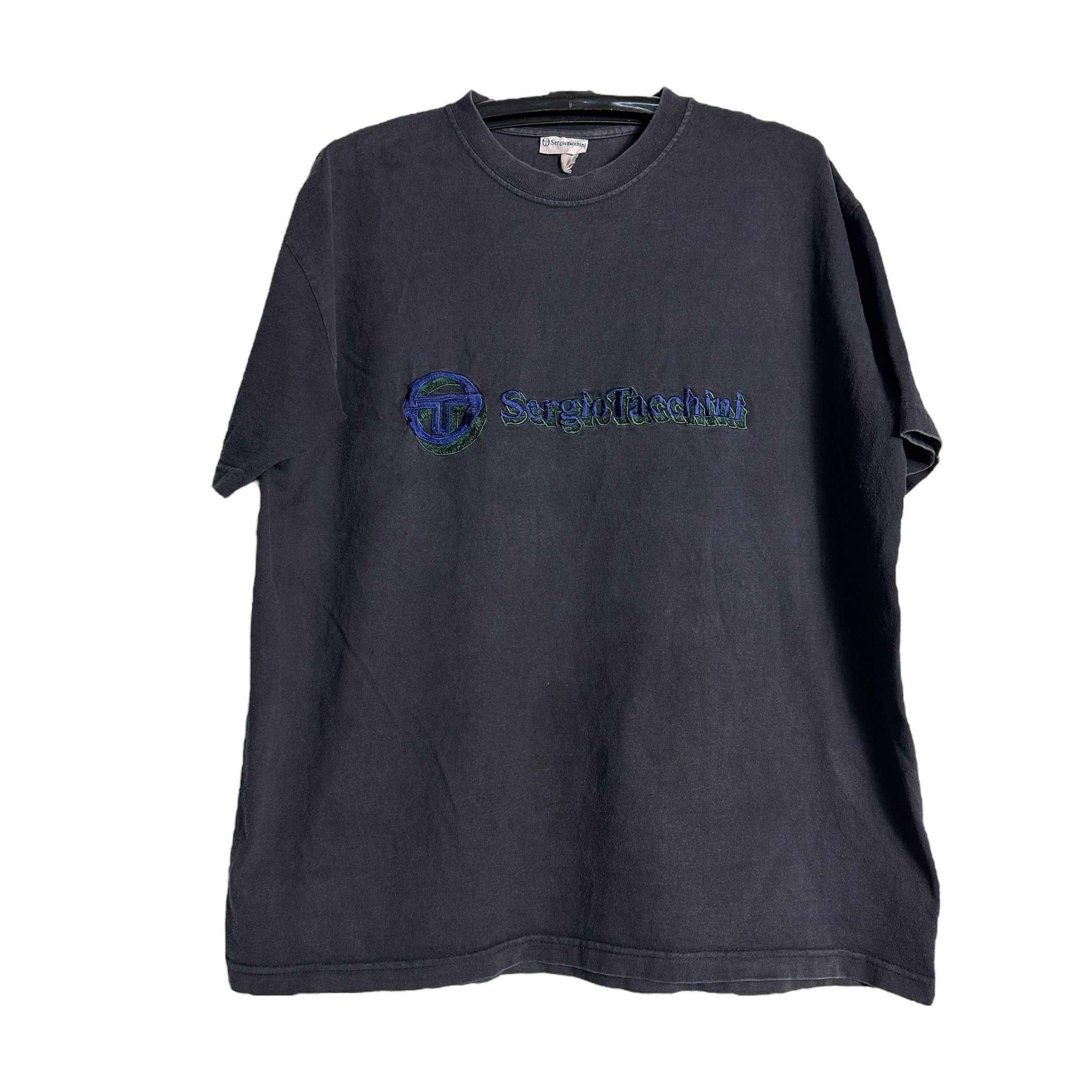 Sergio Tacchini 🔥RARE🔥Vintage Sergio Tacchini Spell Out T-shirt Size US XL / EU 56 / 4 - 1 Thumbnail