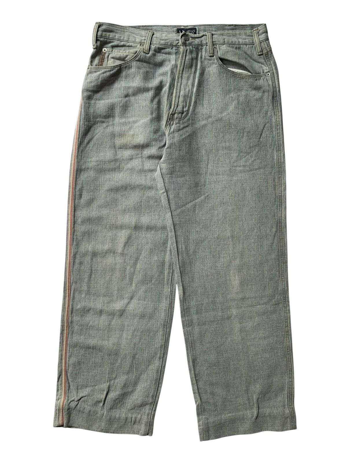 Emporio Armani wide-leg with a distinct colored piping detail down the side Size US 32 / EU 48 - 1 Thumbnail