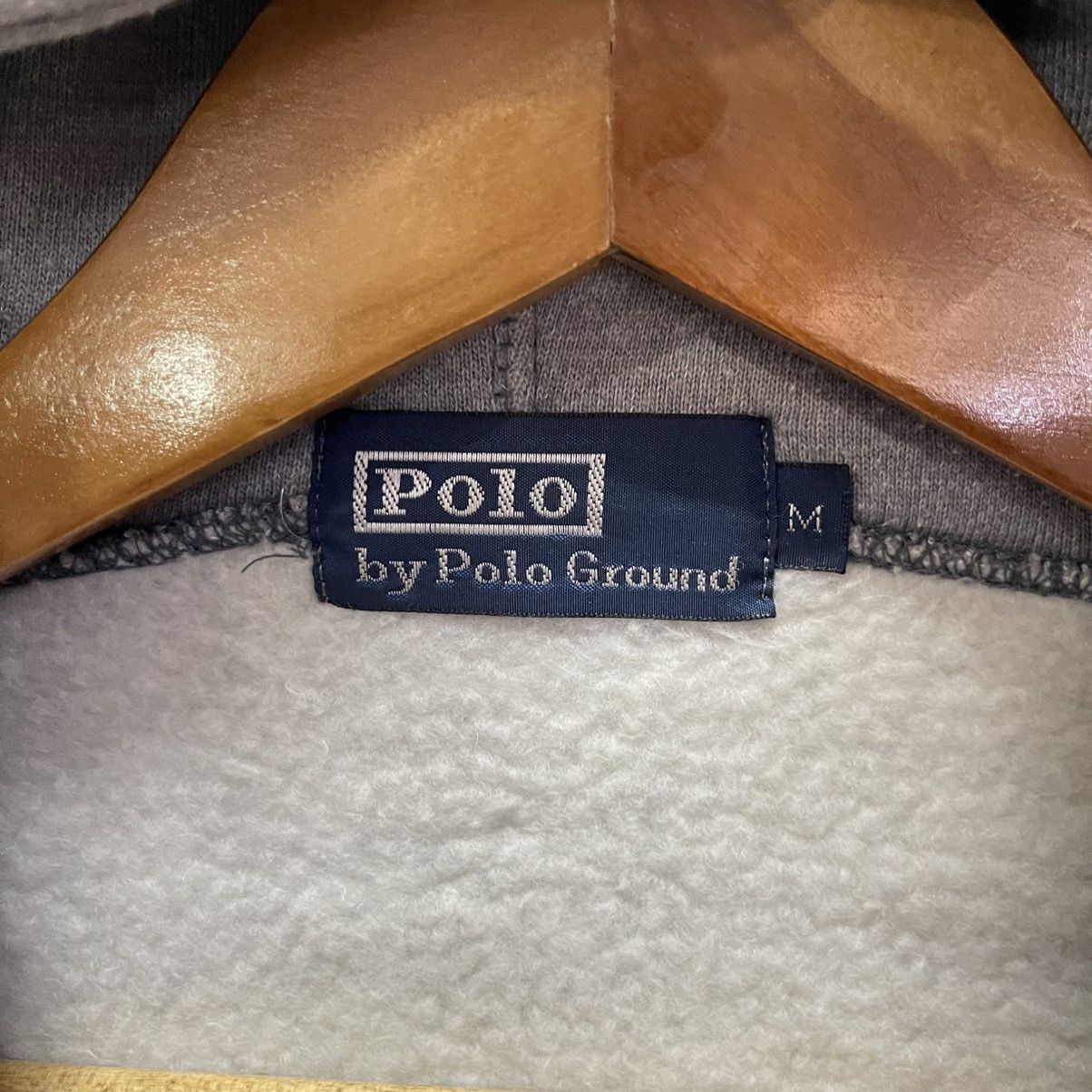 Vintage Vintage 90s Polo Ground Zip Hoodie Grey M Size US M / EU 48-50 / 2 - 7 Thumbnail
