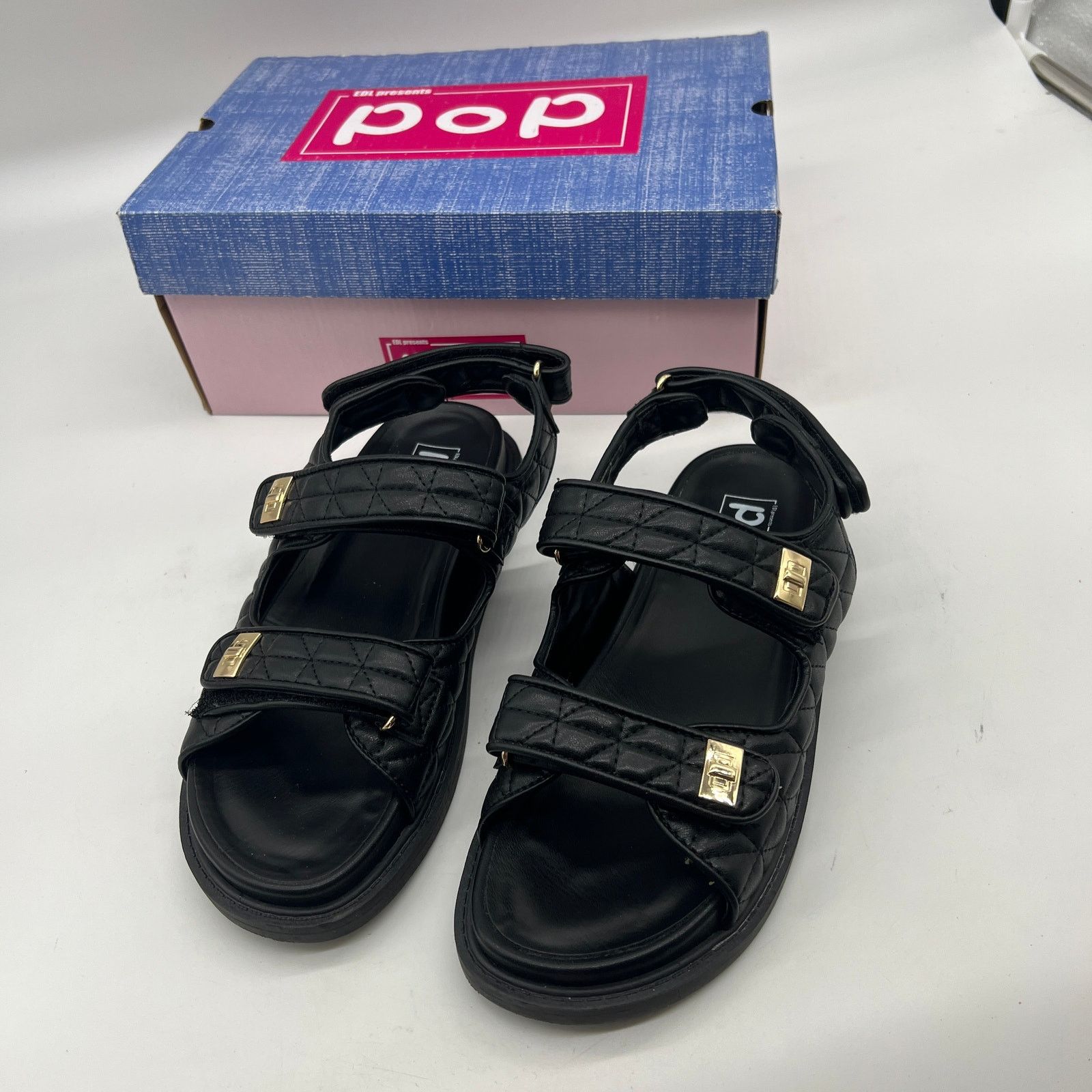Other Pop Yield Open Toe Women's Footbed Sandals Black Size 8M Size US 8 / IT 38 - 4 Thumbnail