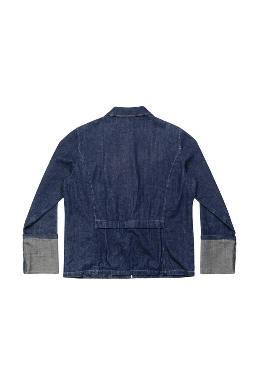 Japanese Brand × Vintage 1990s AQUART OVER SLEEVES DENIM ZIP UP JACKET Size US M / EU 48-50 / 2 - 7 Thumbnail