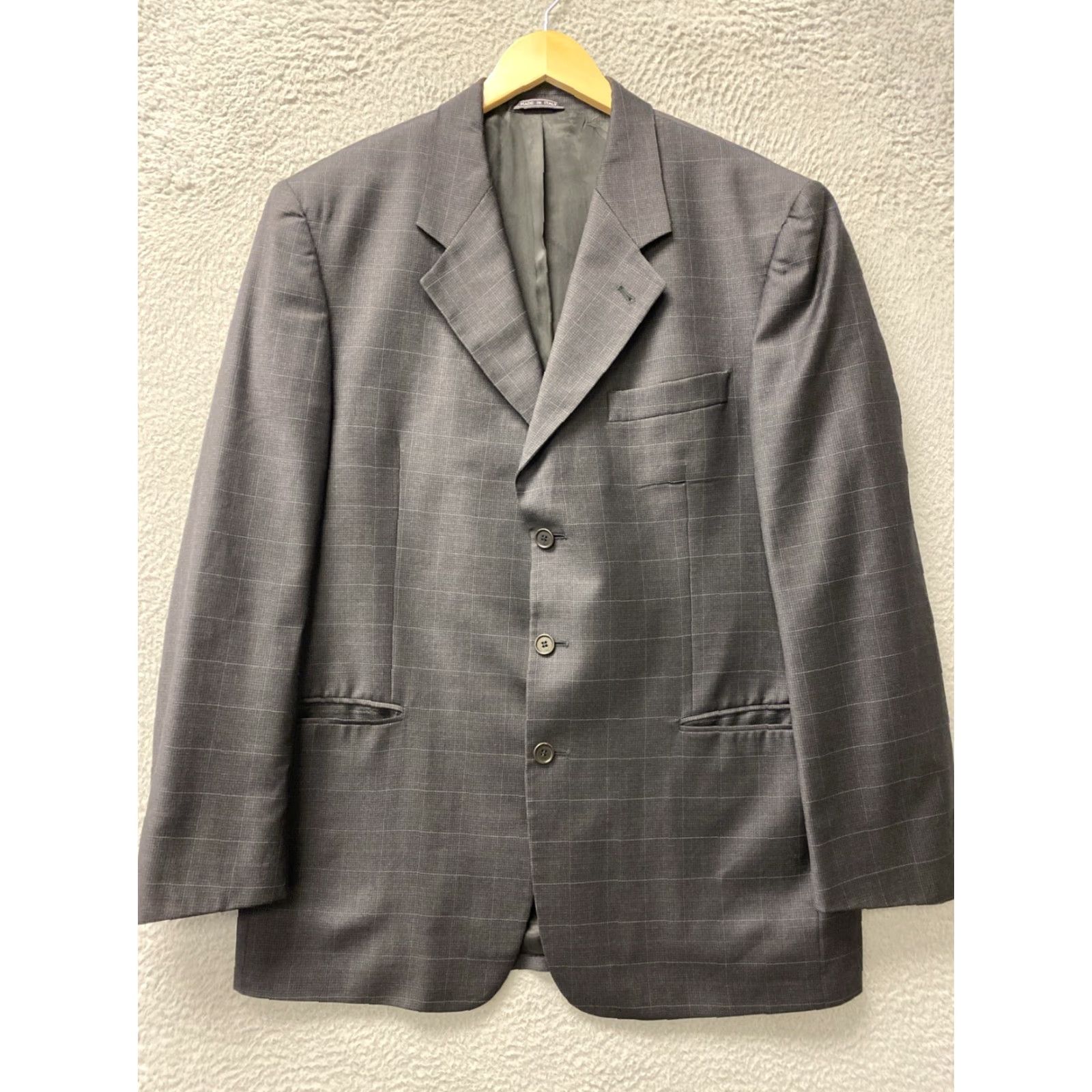 Vintage VINTAGE Todays Man Gian Wool Blazer Jacket Sport Coat Men 44 Black Check Tuxedo Italy Size 44R - 2 Thumbnail
