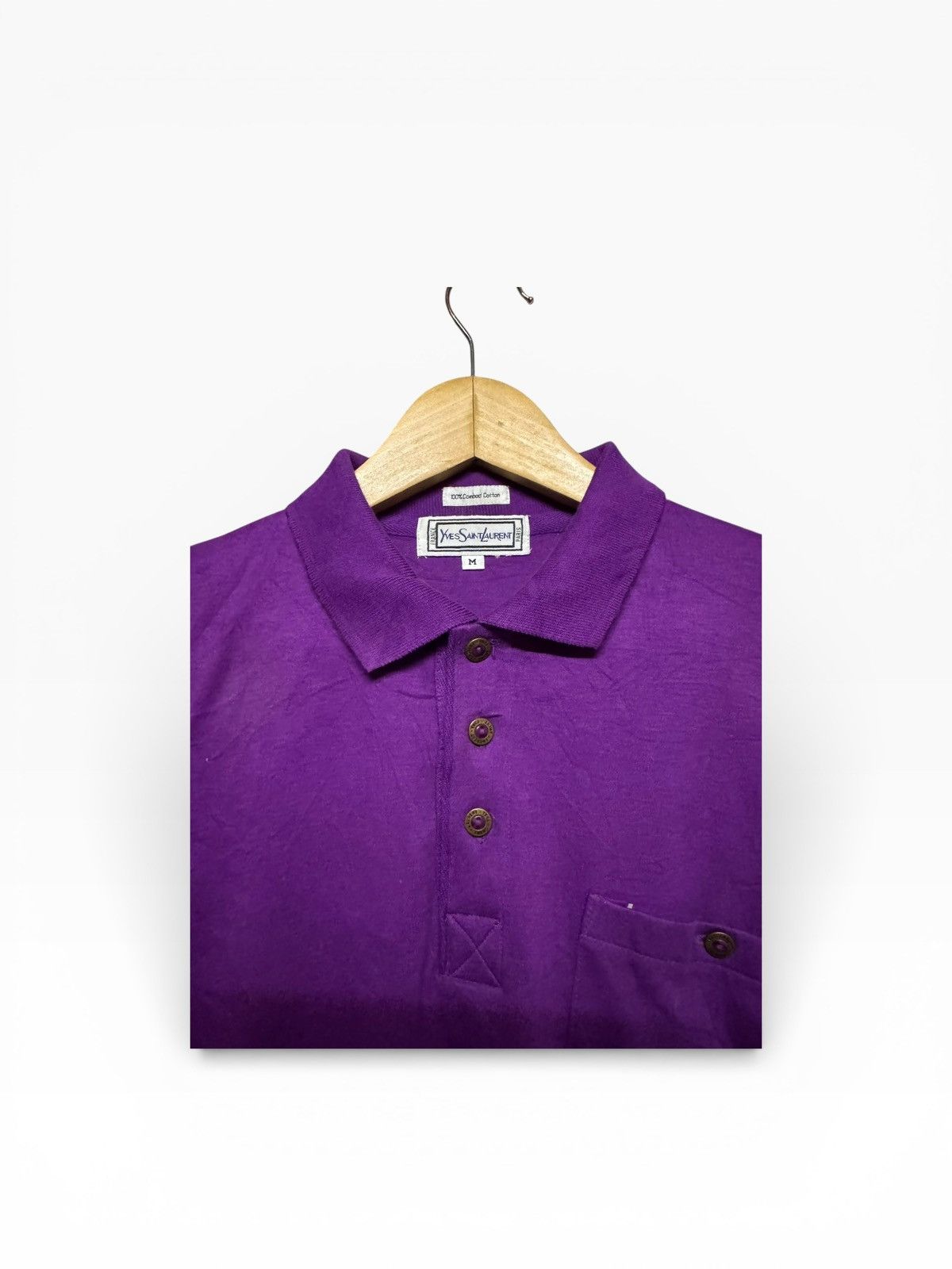 Yves Saint Laurent Vtg🔥Luxury 90’s YvesSaintLaurent Embroidery Logo Polo Shirt Size US M / EU 48-50 / 2 - 6 Thumbnail