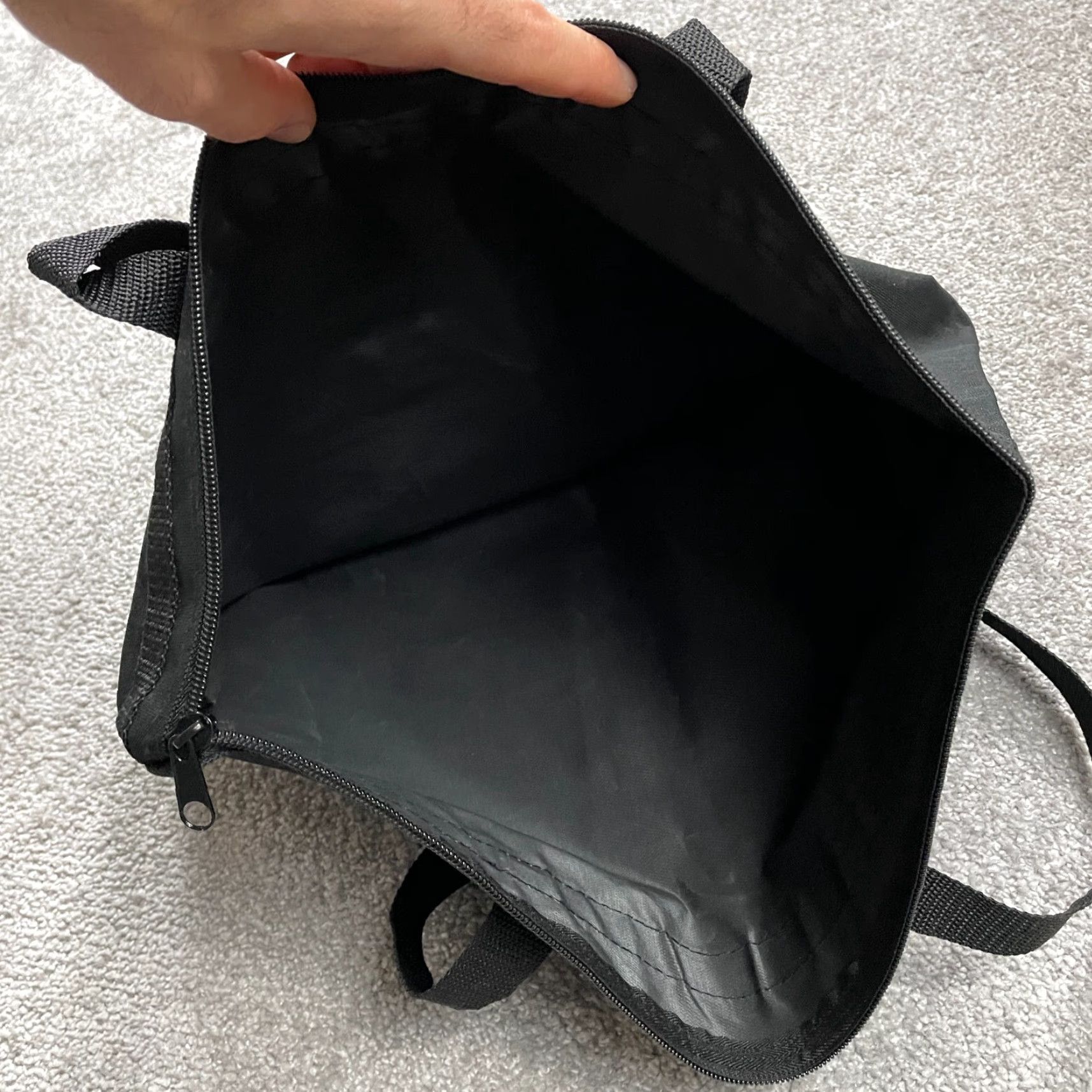 Vintage La Jolla Tote Bag Womens Canvas Black Full Zip Graphic Casual Classic Shopping Size ONE SIZE - 5 Thumbnail