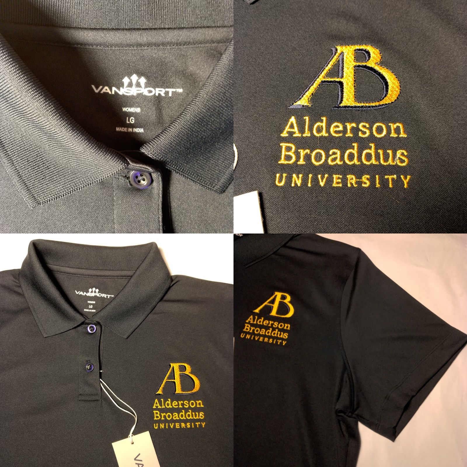 Jansport Alderson Broaddus University Polo Shirt Womens L Blue Battlers Vansport Polo Shirt Womens L Blue Battlers West Virginia Size L / US 10 / IT 46 - 8 Thumbnail