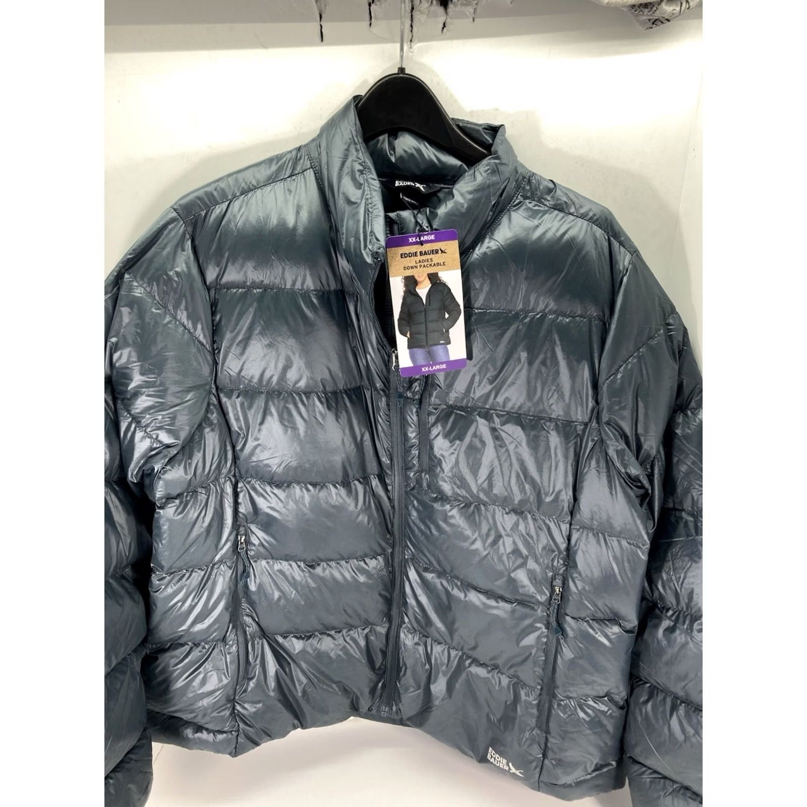 Eddie Bauer Eddie Bauer Down Puffer Jacket Coat Women 2XL Blue Packable Full Zip NWT Size XXL / US 16-18 / IT 52-54 - 2 Thumbnail