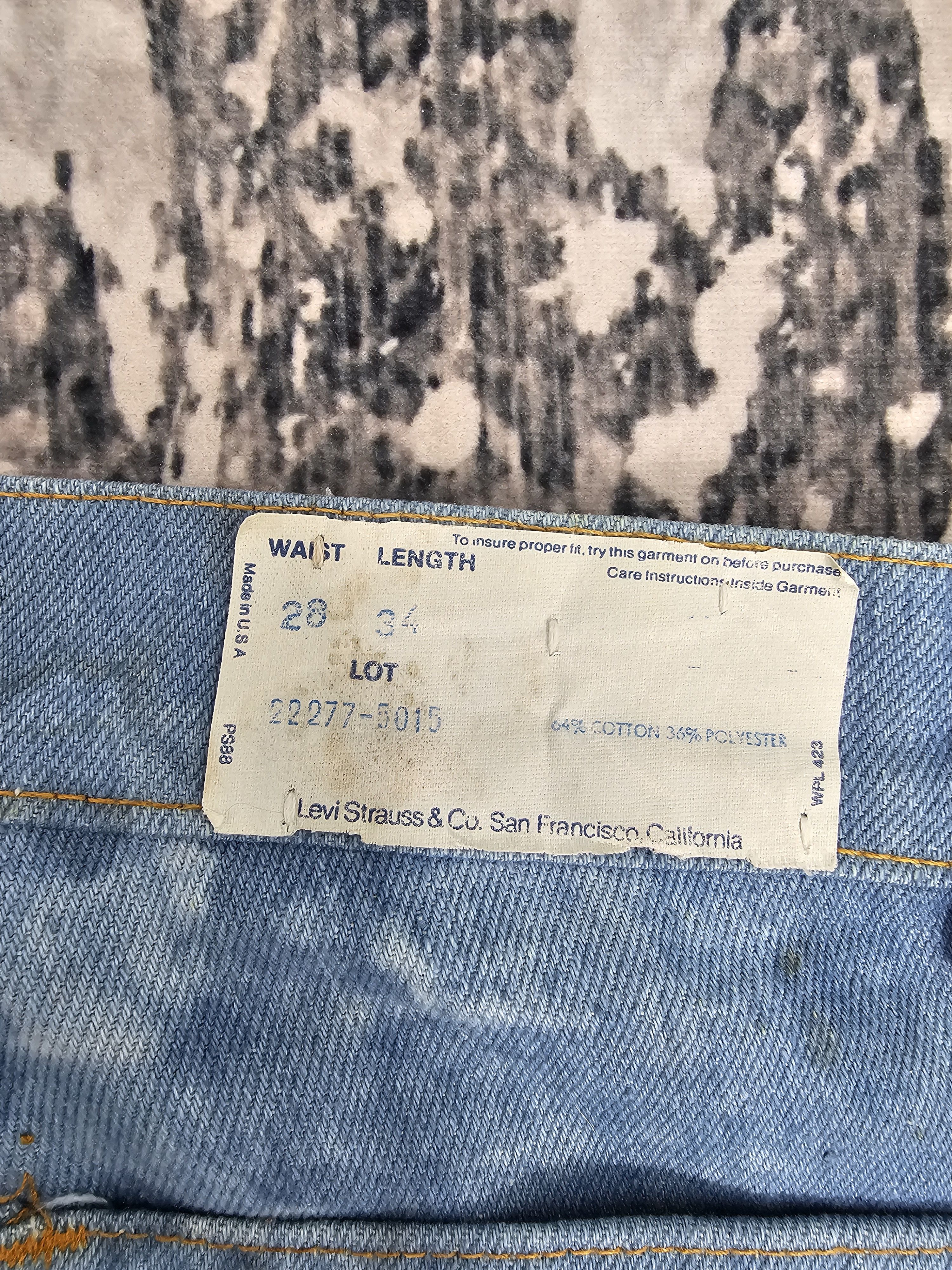 Levi's Vintage Clothing Vtg 70's LEVIS Boot Cut Flare Bleach Jeans Made In USA L0553 Size US 28 / EU 44 - 15 Thumbnail