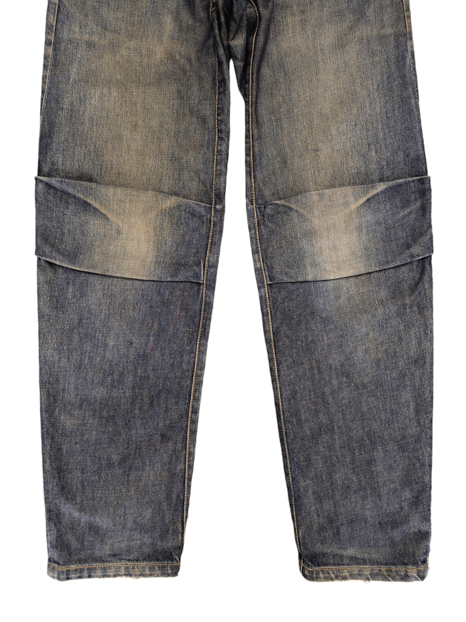 Beauty Beast Beauty Beast Buckle Back Distress Faded Denim Jeans Size US 30 / EU 46 - 3 Thumbnail